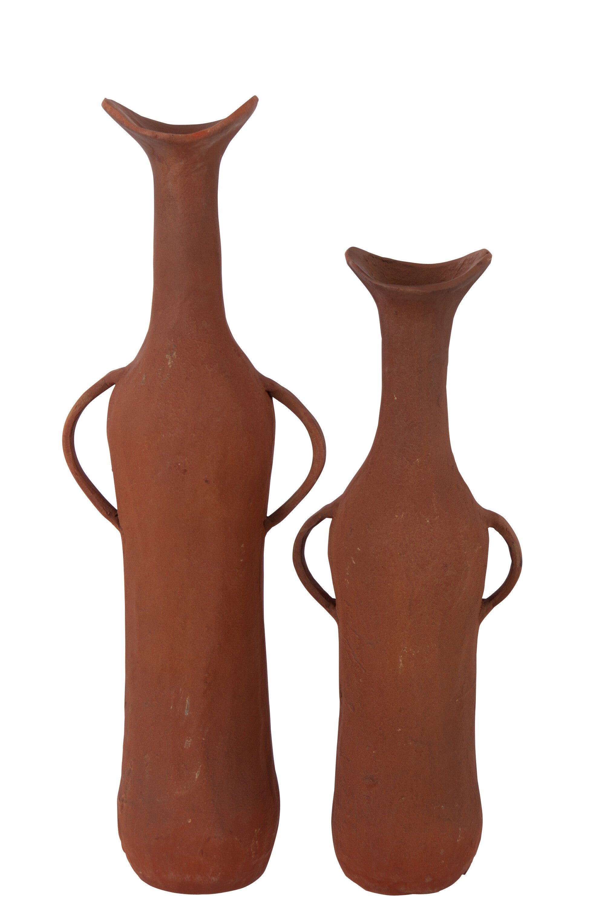 J-Line vaas - aluminium - terracotta - large