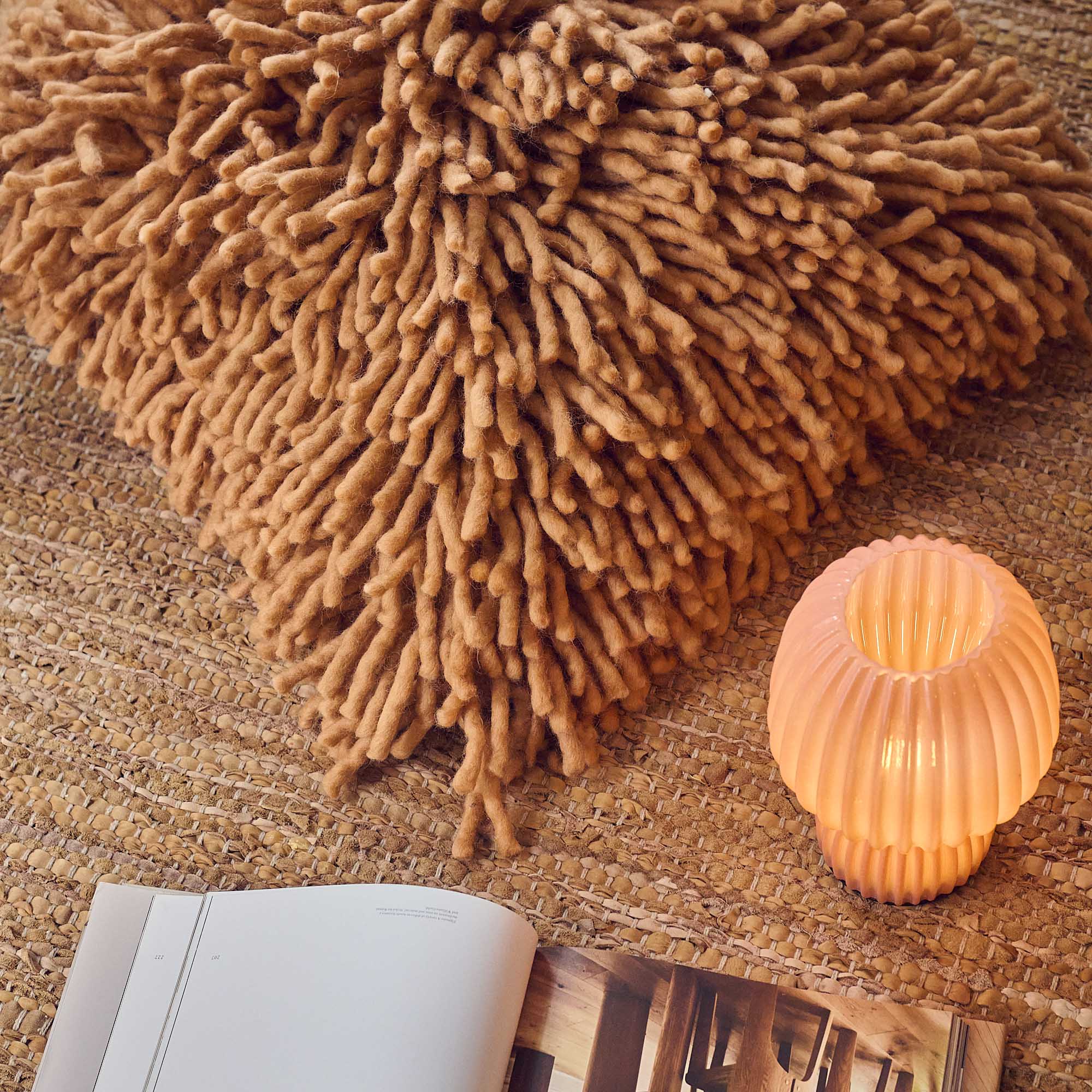 Jensen Textured Cushion, Peach