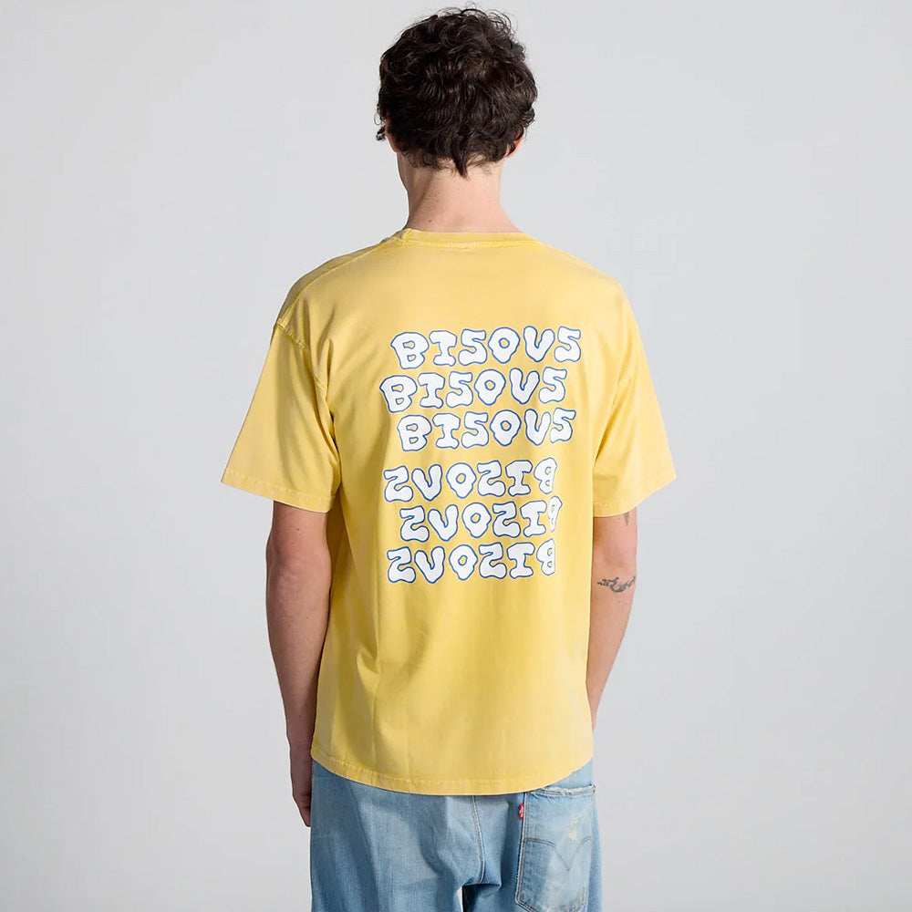 Bisous Skateboard - T-shirt Slime - Jaune