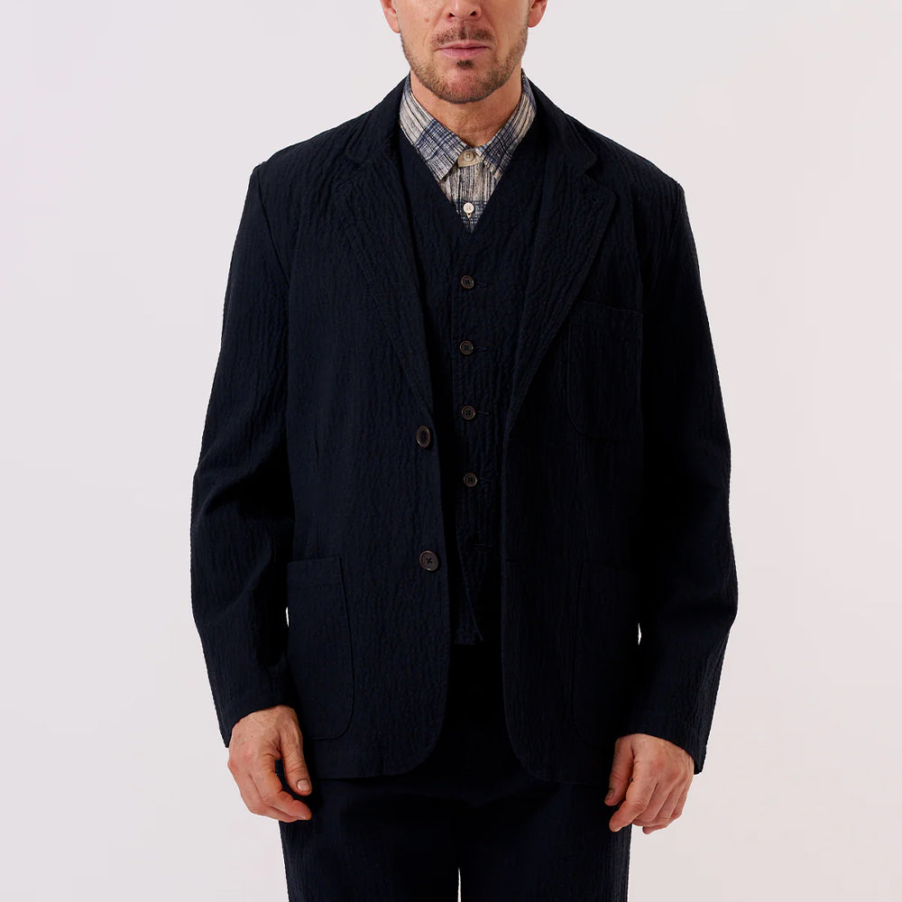 Universal Works - Veste Ospina 2 boutons - Marine Foncé