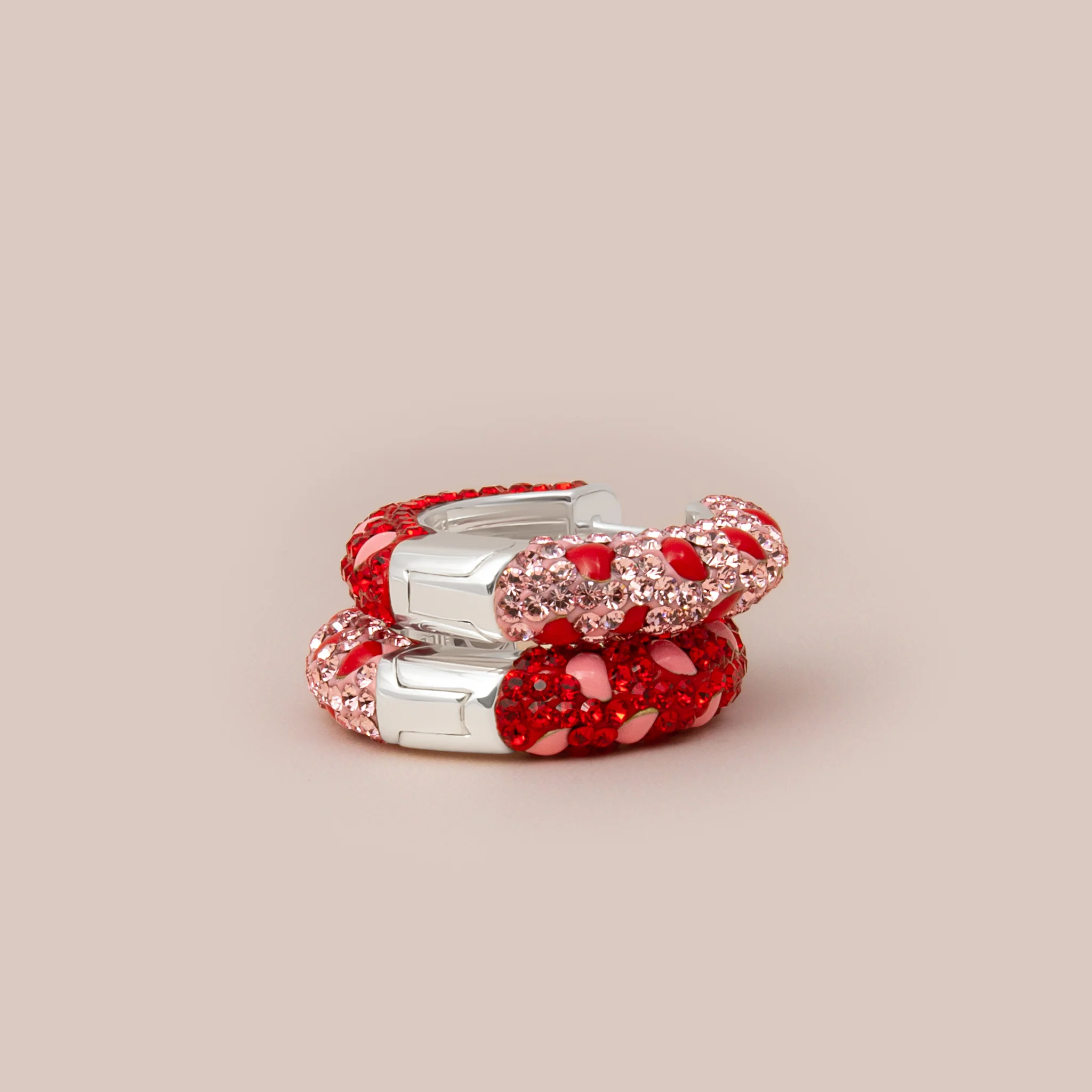 Lovestruck Medium Sparkle Reversible Hoop Earrings
