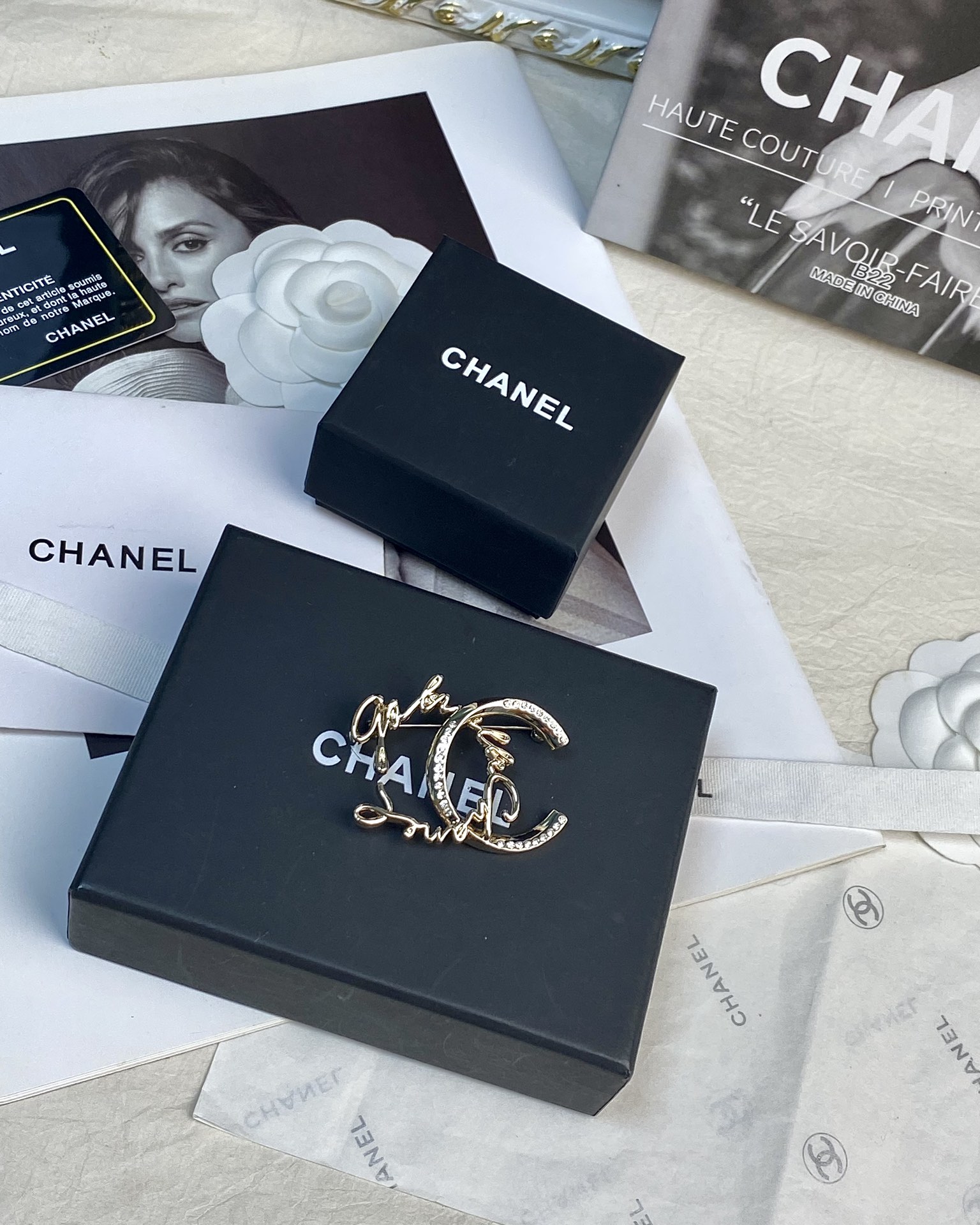 Chanel Monogram Half CC Brooch - Original Replica Club
