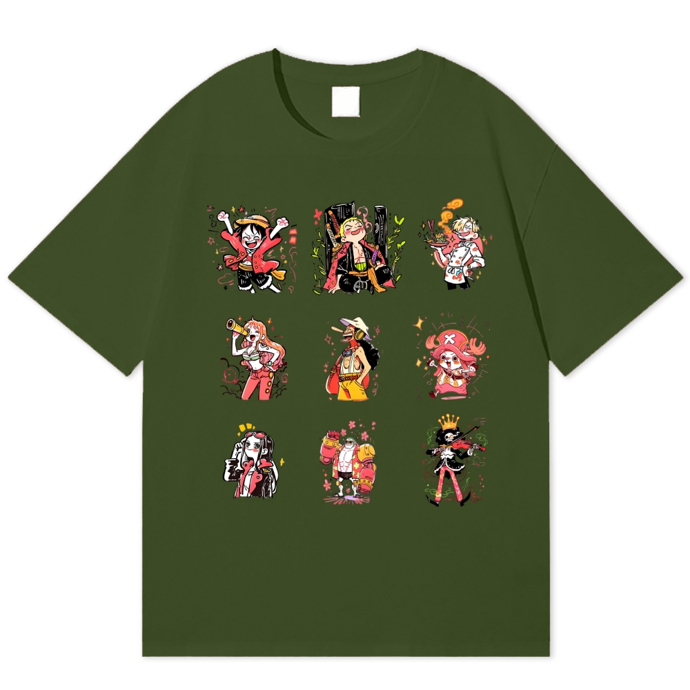 One Piece Unisex Round Neck Anime T-shirt