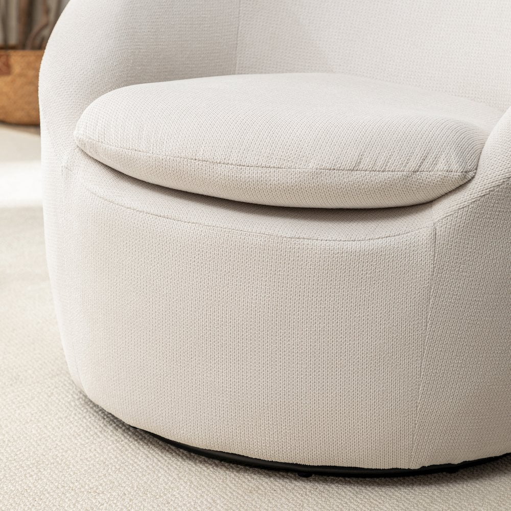 Roundhill Furniture Winnie Modern Barrel Chair, 360- Swivel - Image 10