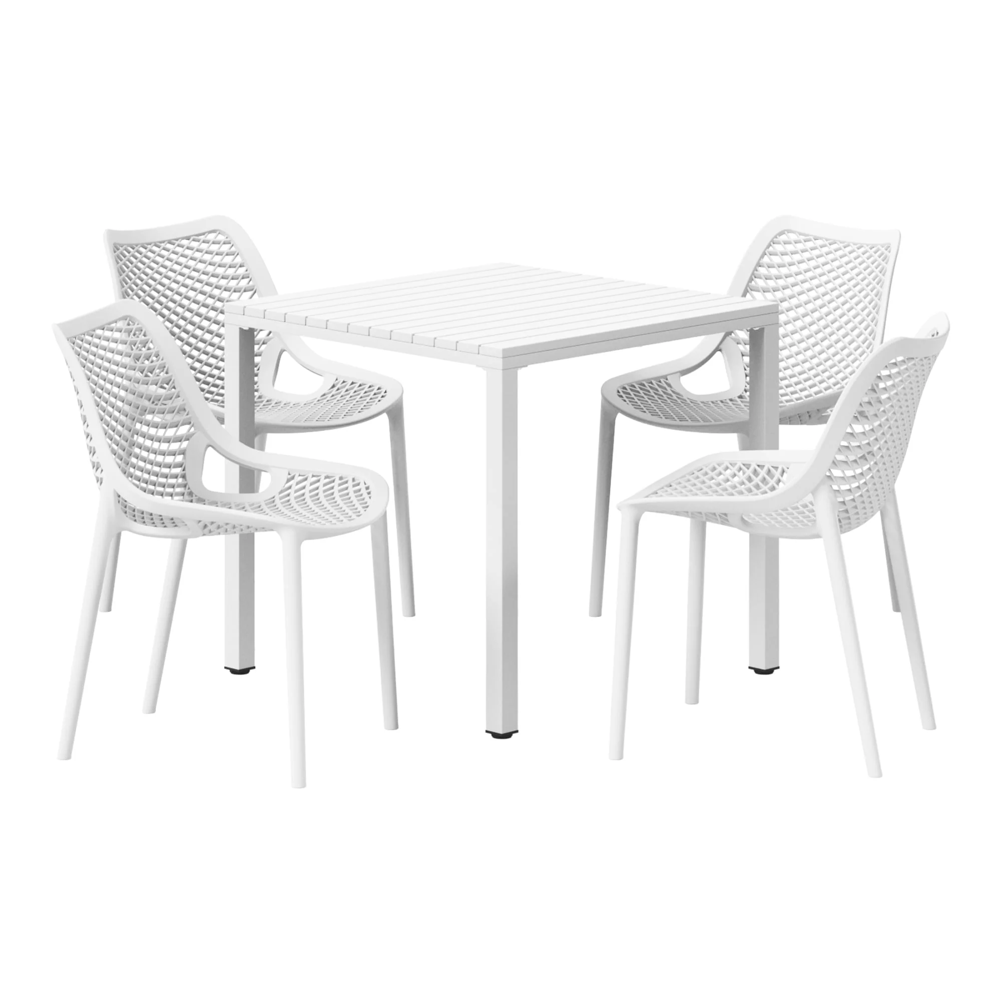 WestinTrends Playa 5-Piece Outdoor Patio Metal Frame Dining Table Set with Stackable Patio Dining Chairs, Olive Green - Image 54