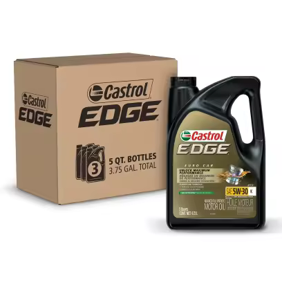 Castrol Edge 5W-30 K Advanced Full Synthetic Motor Oil, 5 Quarts, Case of 3