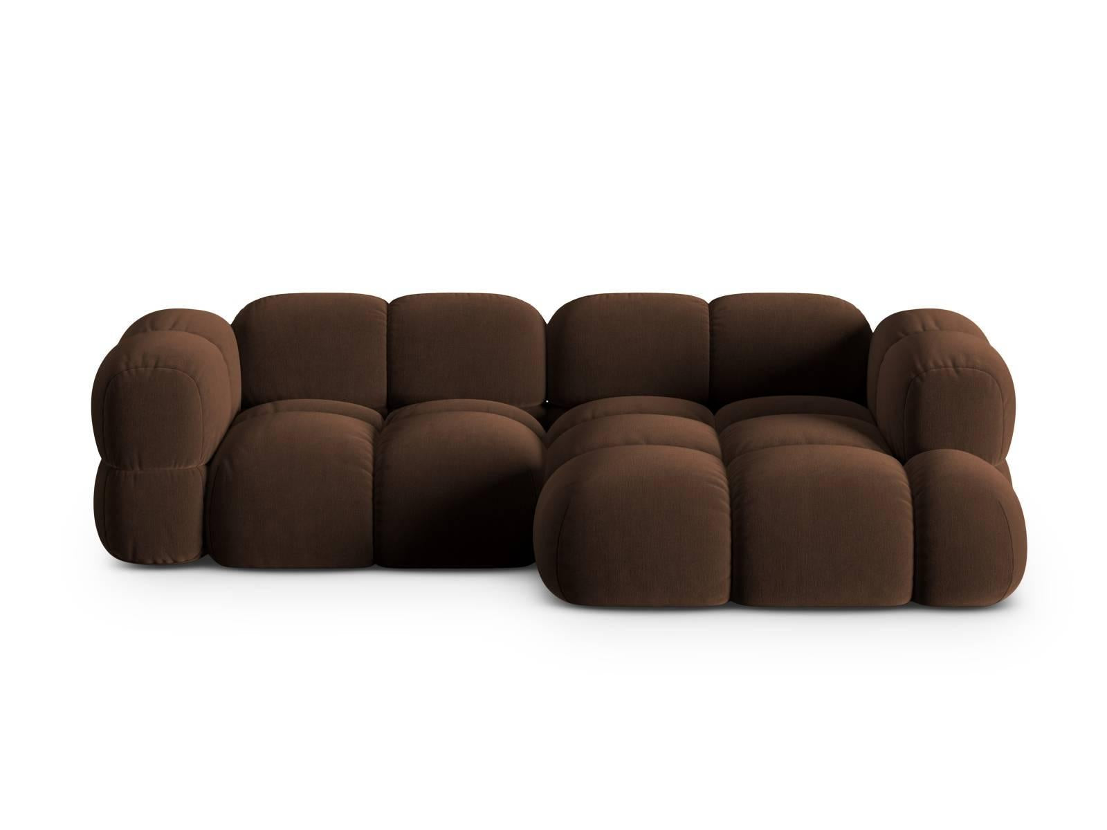 Cosmopolitan Design Loretto 2,5-zits Hoekbank Rechts - Velvet - Chocol