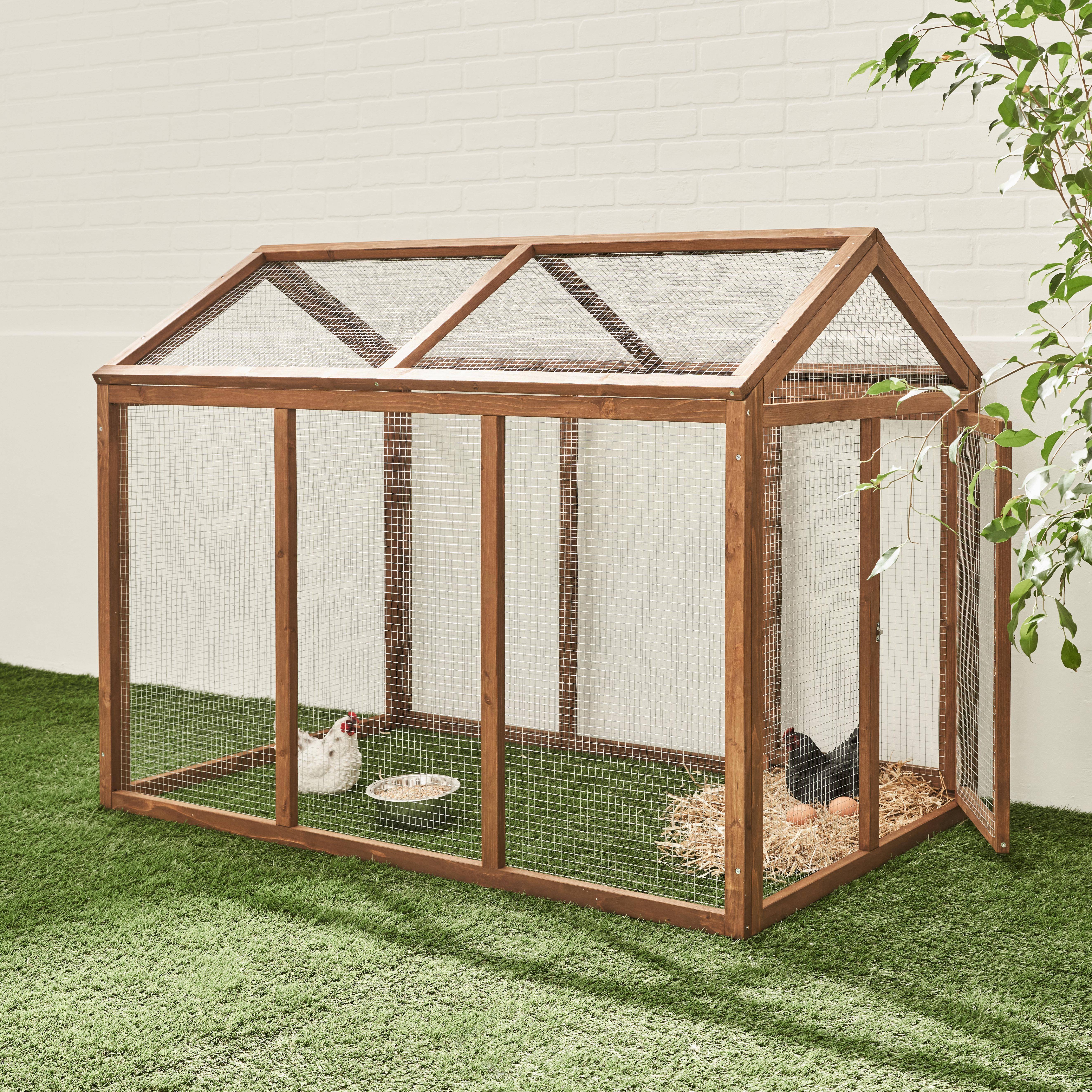Chabo - Gallinero de madera con ampliación para 6 gallinas