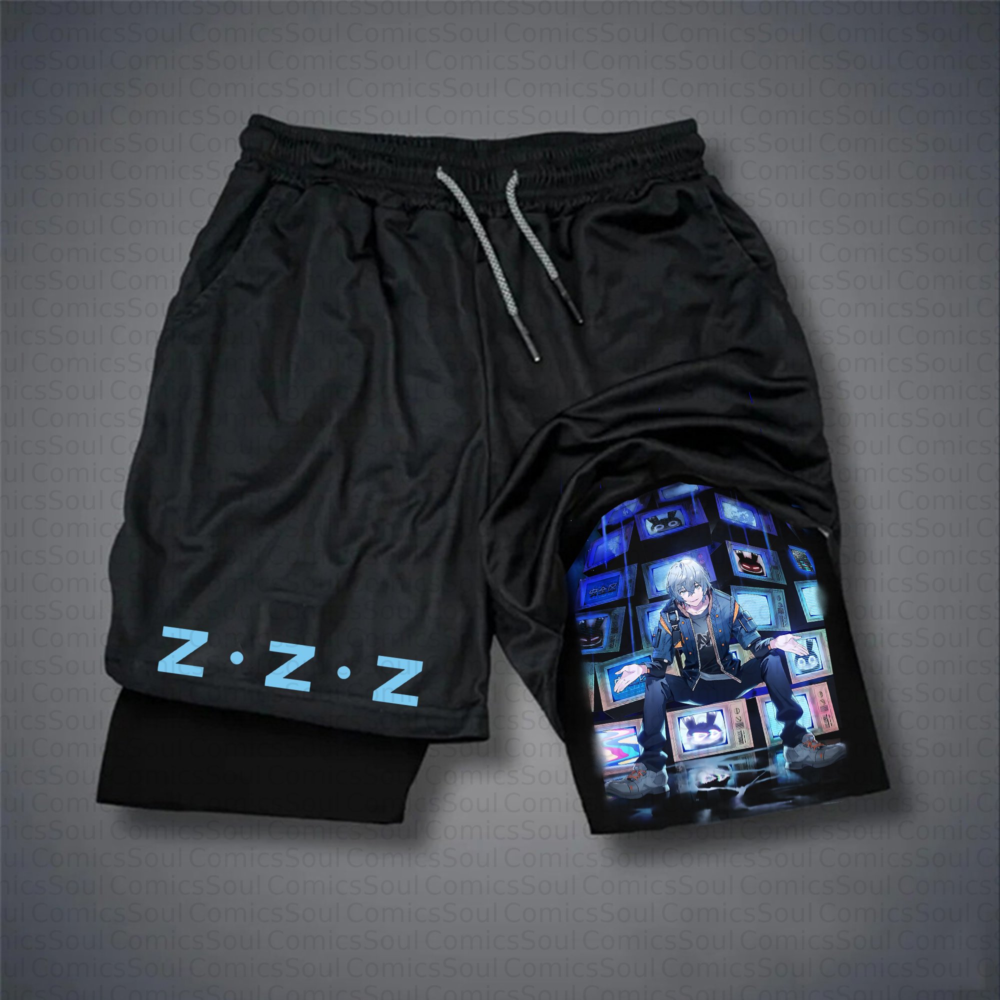 Unisex Casual Anime Streetwear Gym Shorts