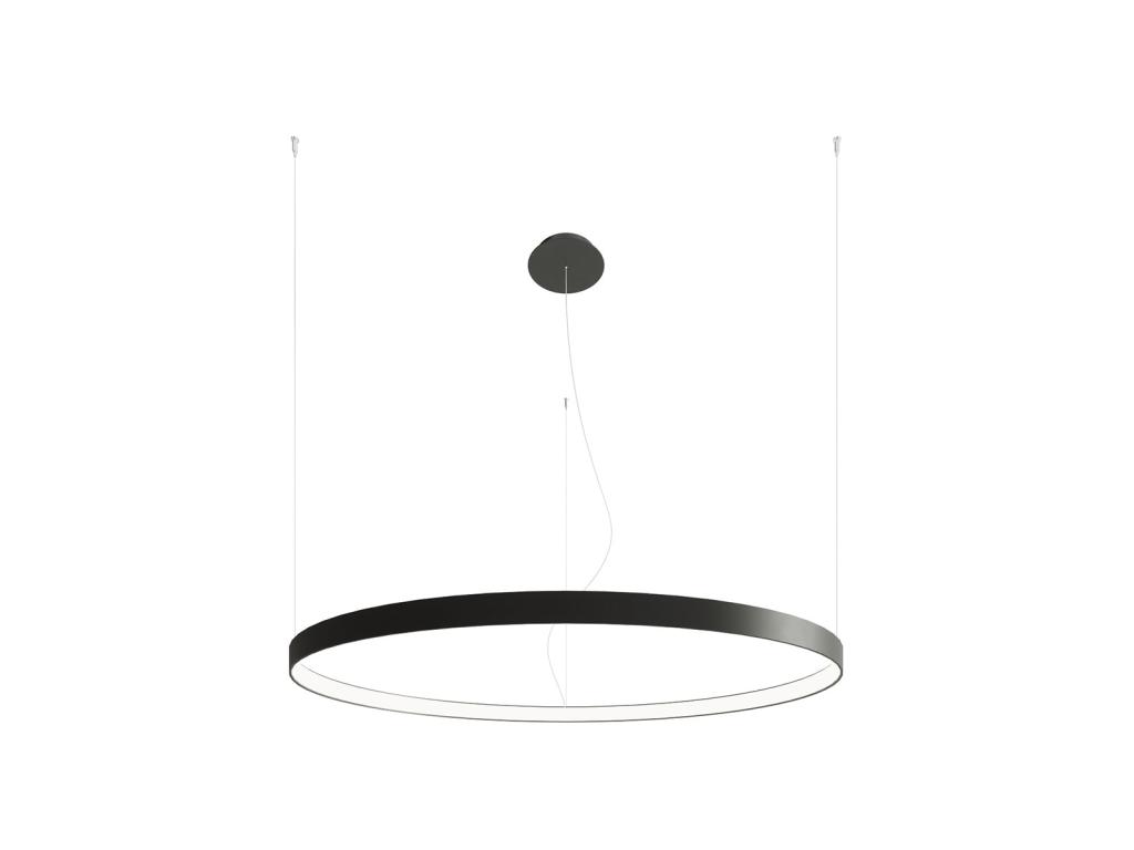 Candelabros Rio moderno de aluminio - 1 fuentes luminosas - L.110 x A.150 cm - negro