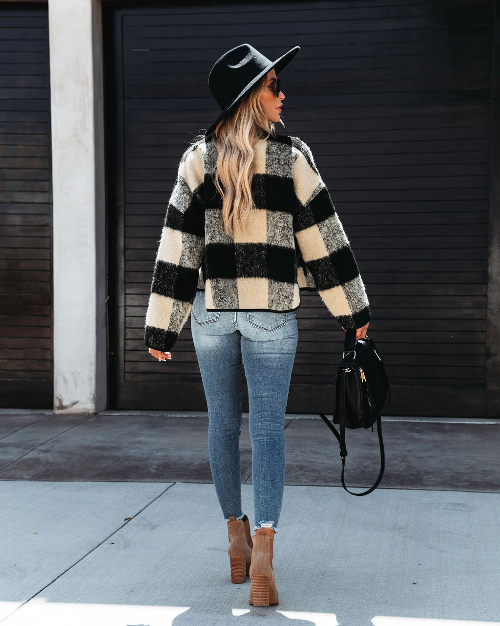 Classic Cozy Plaid Pocketed Jacket - SALE - Se7enfashion