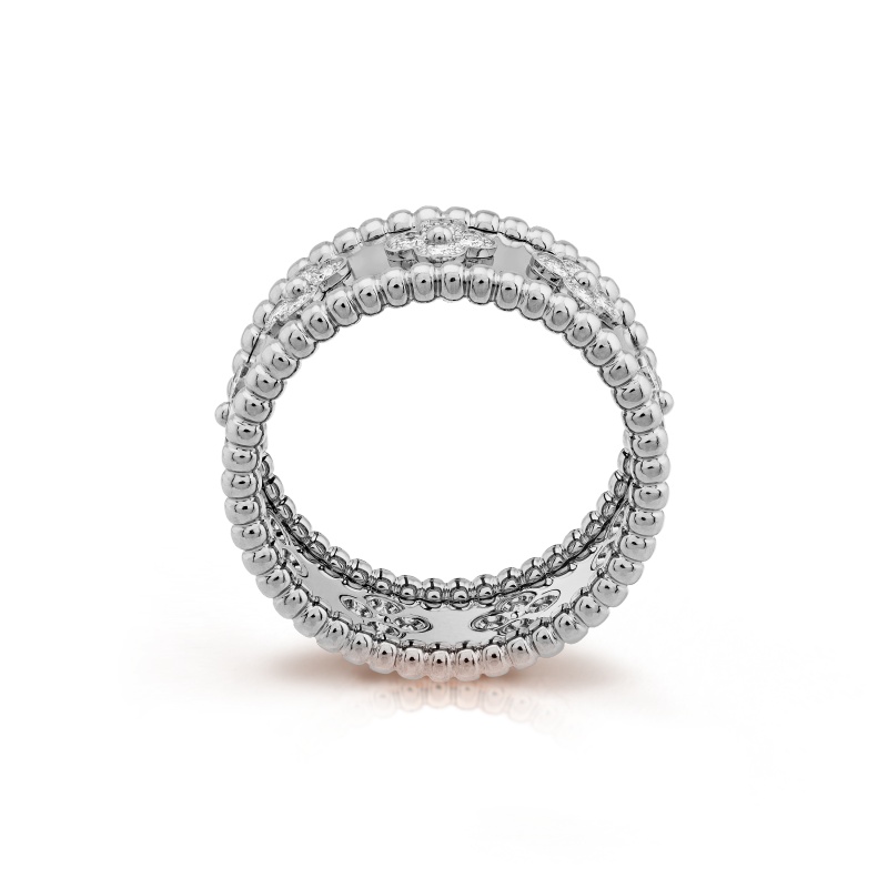 Replicate Perlée clovers ring, medium model(1:1 replica) - Original Replica Club