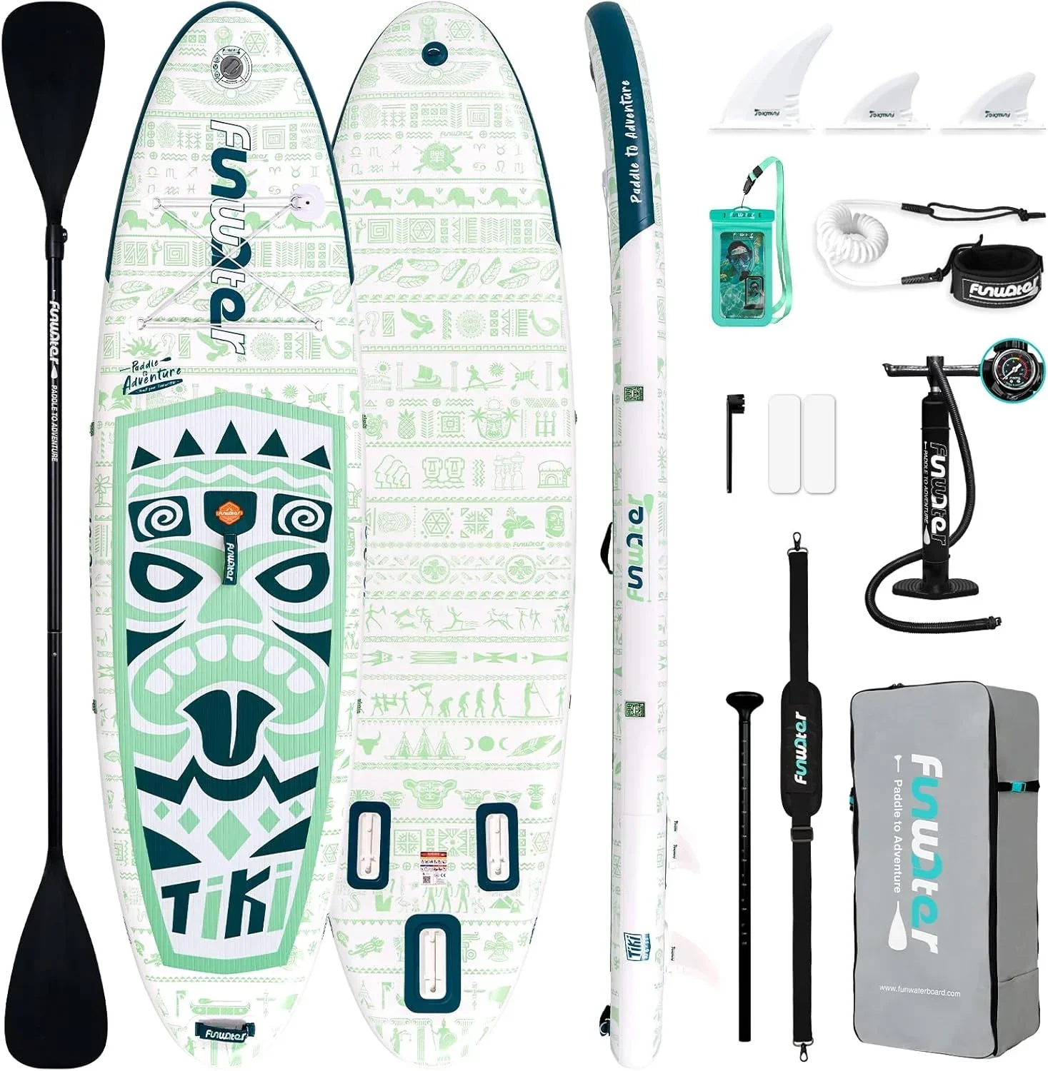 FunWater Inflatable Stand Up Paddle Board, 11 ft x 32 in x 6 in - SUP Paddle Accessories - Image 16 FunWater Inflatable Stand Up Paddle Board, 11 ft x 32 in x 6 in - SUP Paddle Accessories - Image 16
