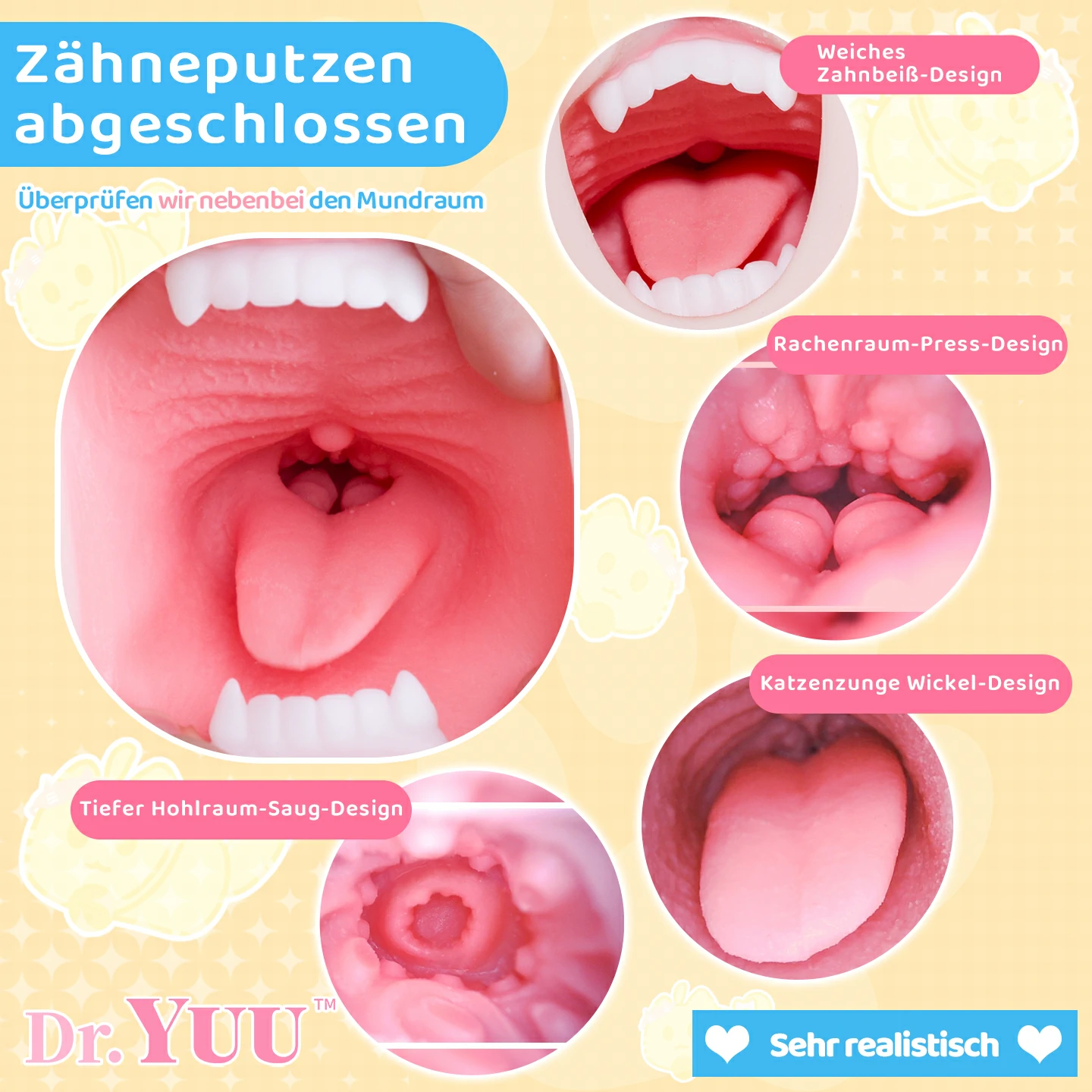 Dr.YUU Anime Onahole Masturbator mit 50 Grad Heizung und 10 Vibrationsstufen – Bild 6