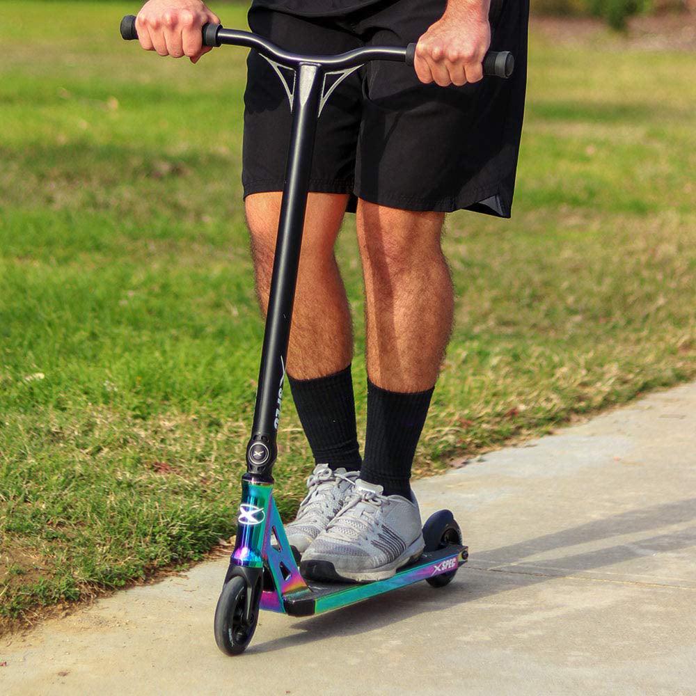 Xspec Oil Slick Neo Chrome Pro Stunt Kick Scooter. Rainbow Trick Scooter - Image 7