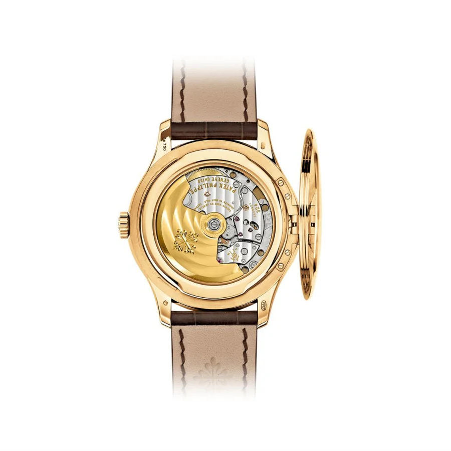 Replica Patek Philippe Calatrava Rose Gold White Dial Leather Strap
