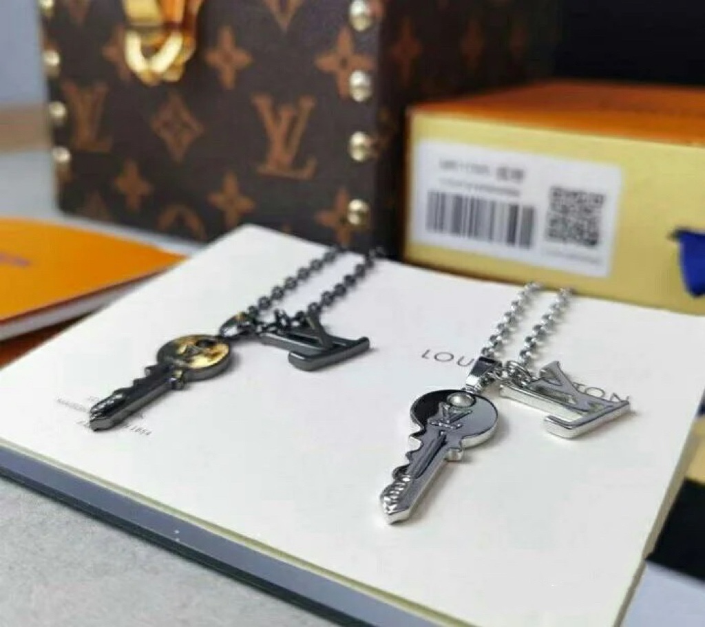 Louis Vuitton LV Monogram and Key Pendant Necklace - Original Replica Club