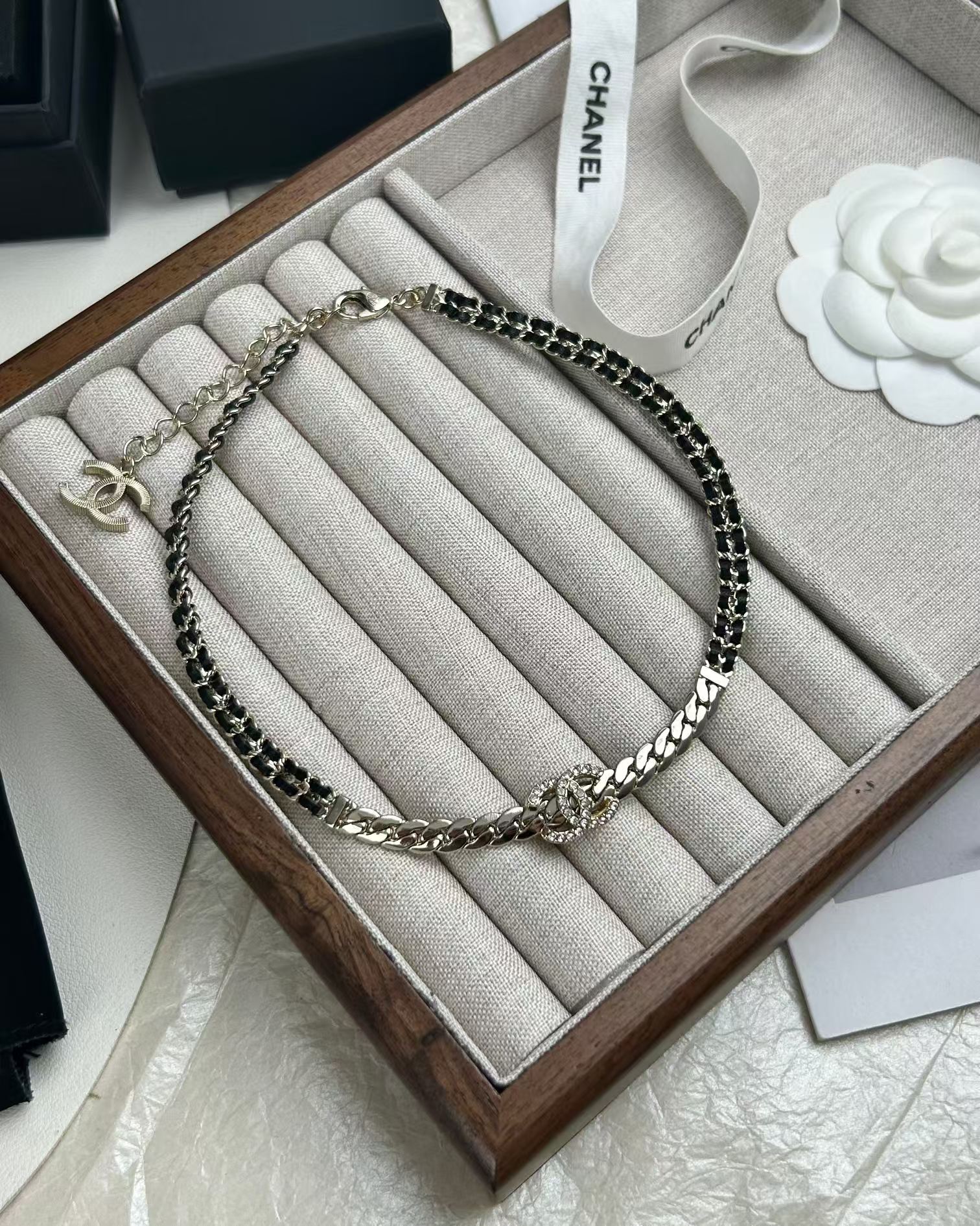 Chanel Leather Choker Necklace - Original Replica Club