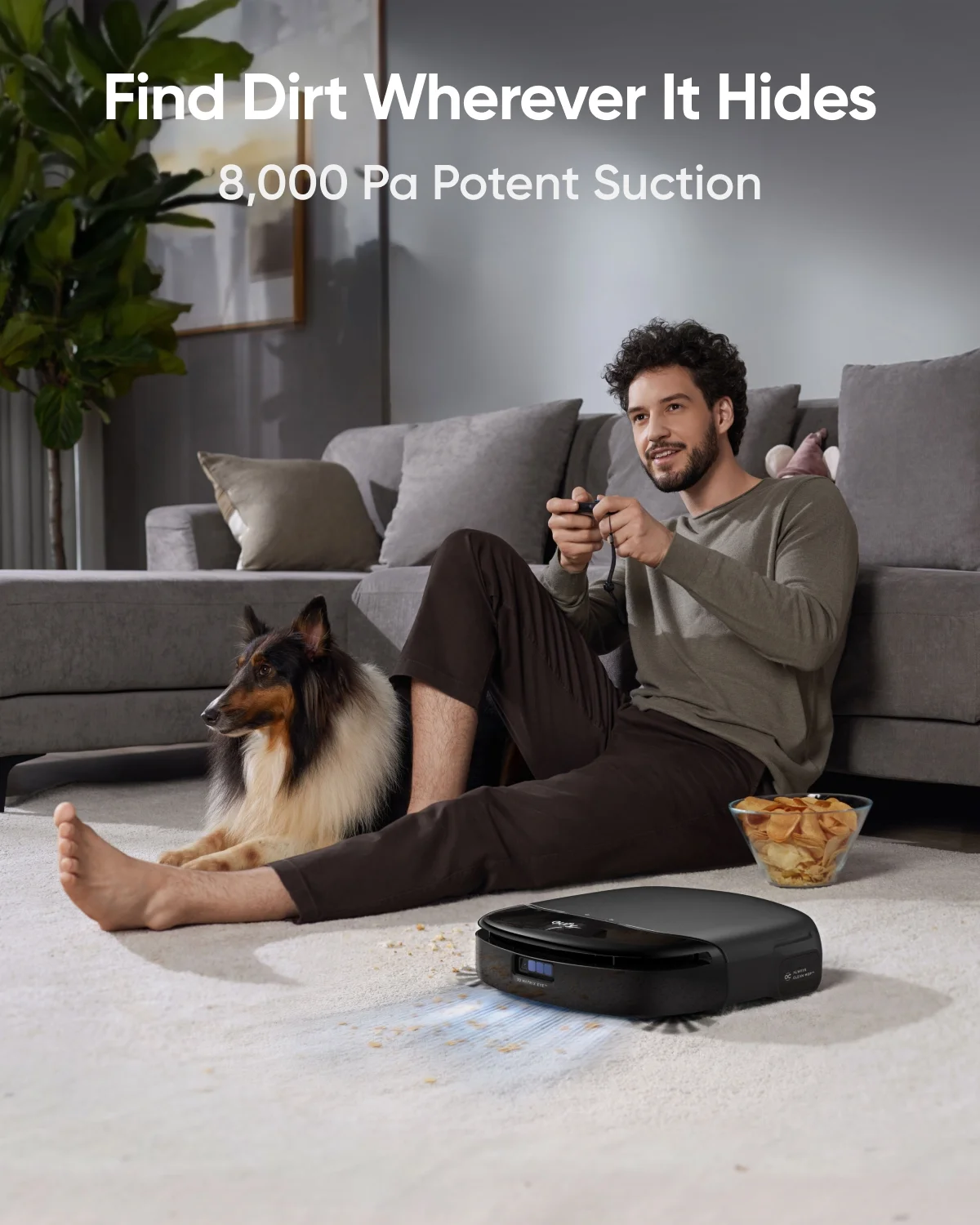 eufy Robot Vacuum Omni S1 Pro with All-in-One Station, Always Clean Mop, 8000 Pa Suction, Obstacle Avoidance, Auto Mop Washing & Drying, Self-Emptying - Image 2
