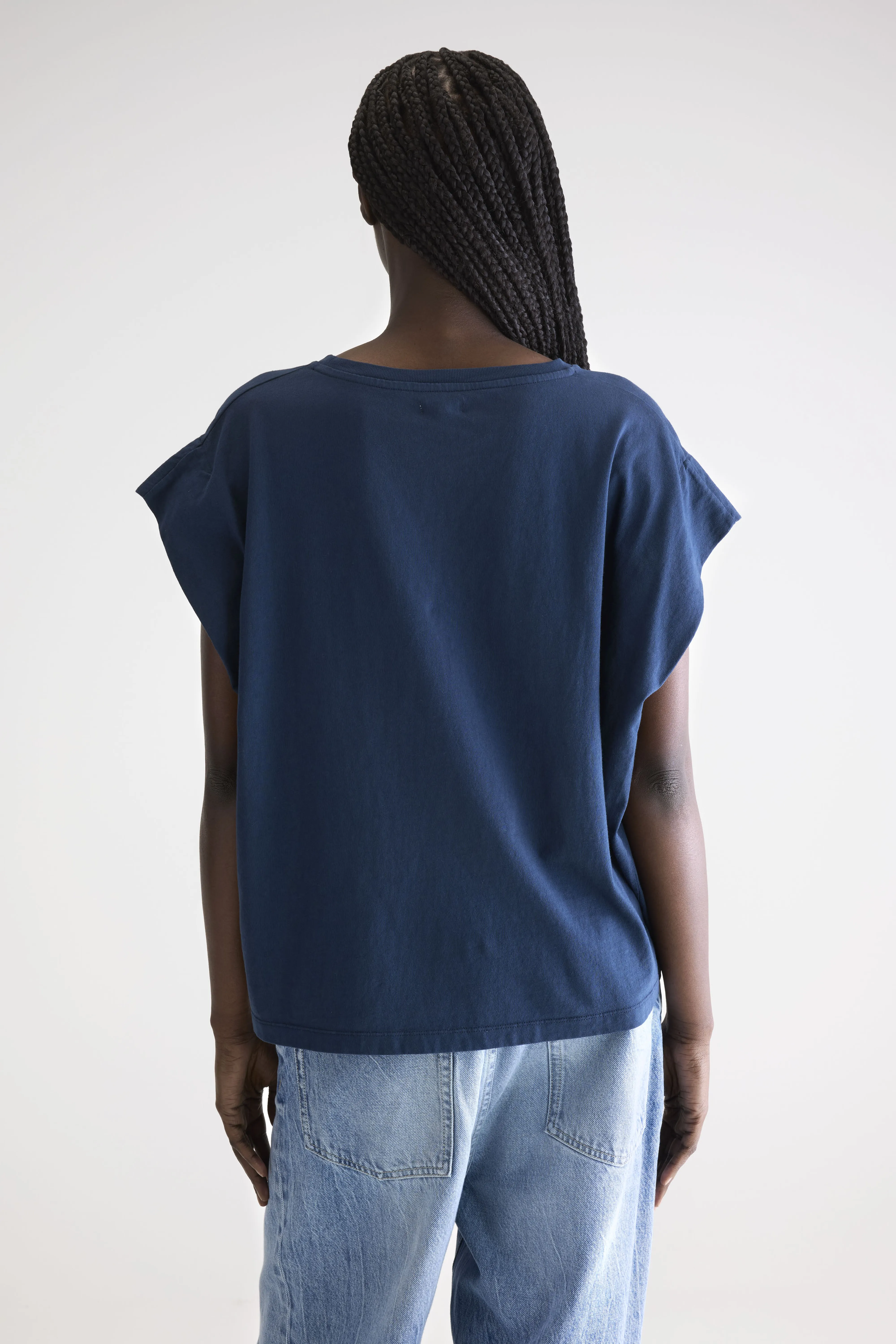Bellerose Vice blue crew-neck t-shirt (252 / W / PARKER)
