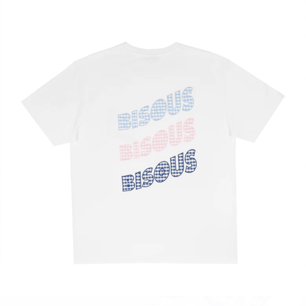 Bisous Skateboard - T-shirt Sonics Vichy - Blanc