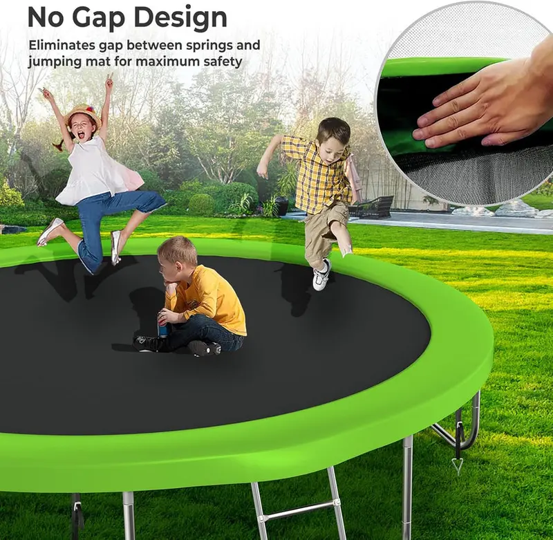 Trampoline With Enclosure Net And Adjustable Basketball Hoop - 8ft, 10ft, 12ft, 14ft, 15ft, 16ft - Image 14 Trampoline With Enclosure Net And Adjustable Basketball Hoop - 8ft, 10ft, 12ft, 14ft, 15ft, 16ft - Image 14