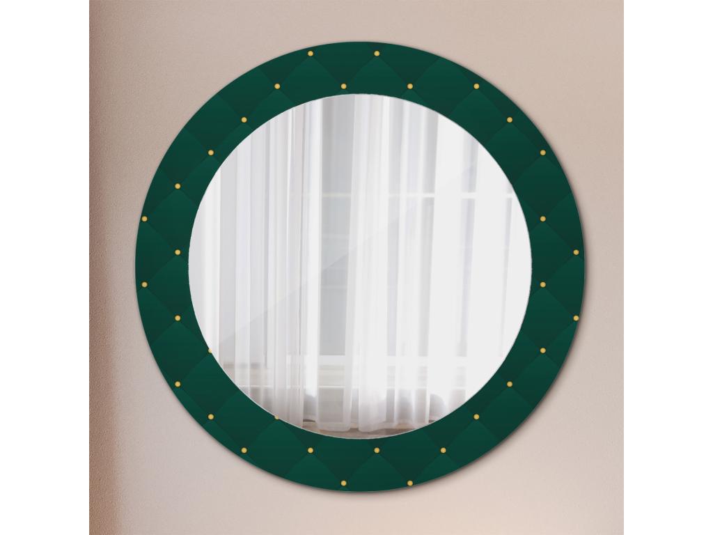 Espejo redondo decorativo - Diseño acolchado - 70 cm