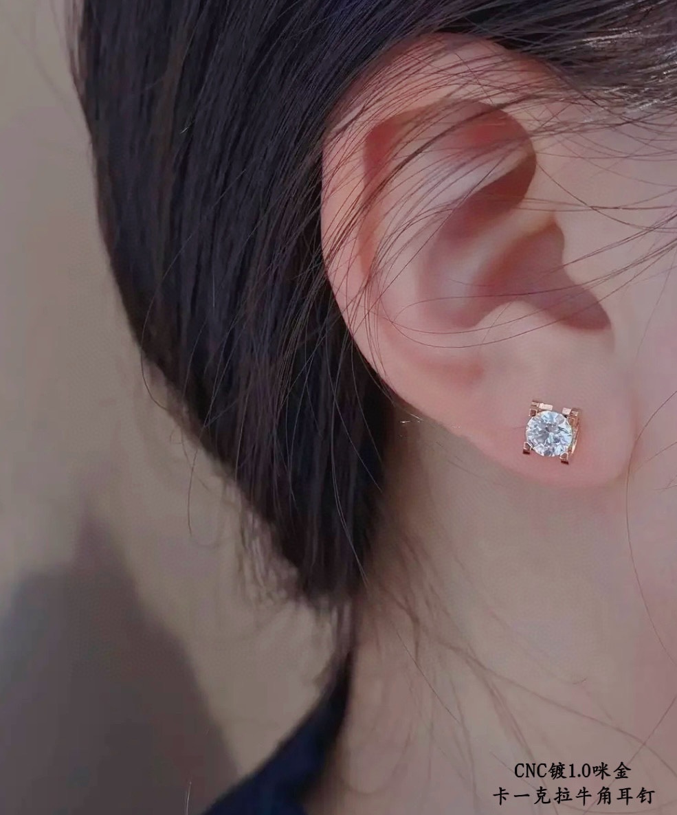 Cartier Square Enhancer Diamond Stud Earrings - Original Replica Club