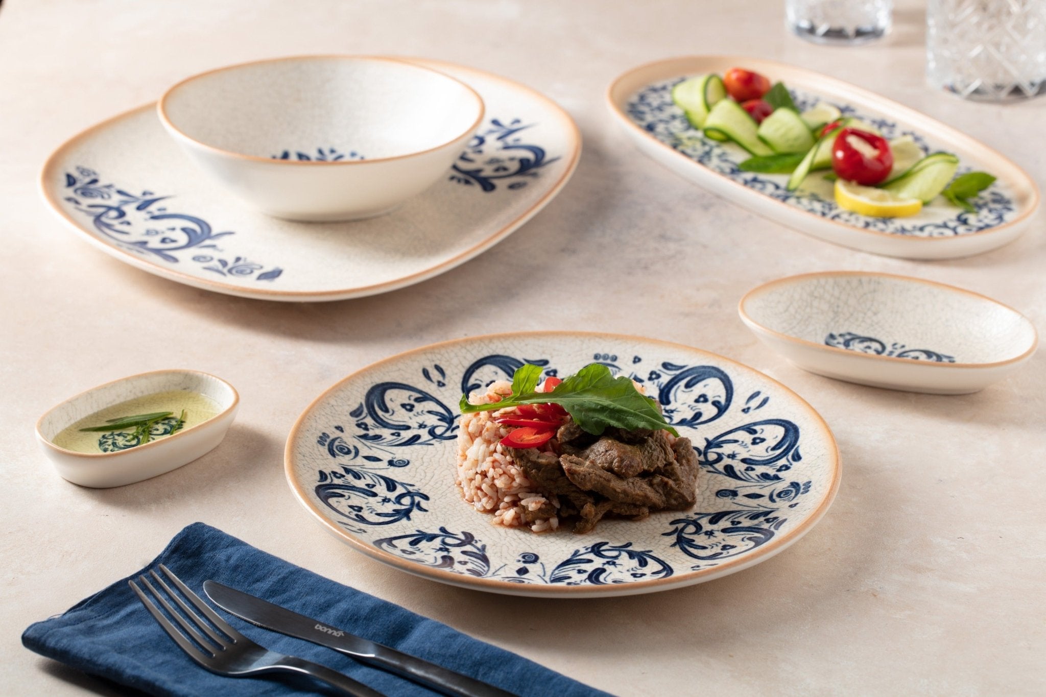 Bonna Kommetje - Viento - Porselein - 16 cm (400cc) - set van 6