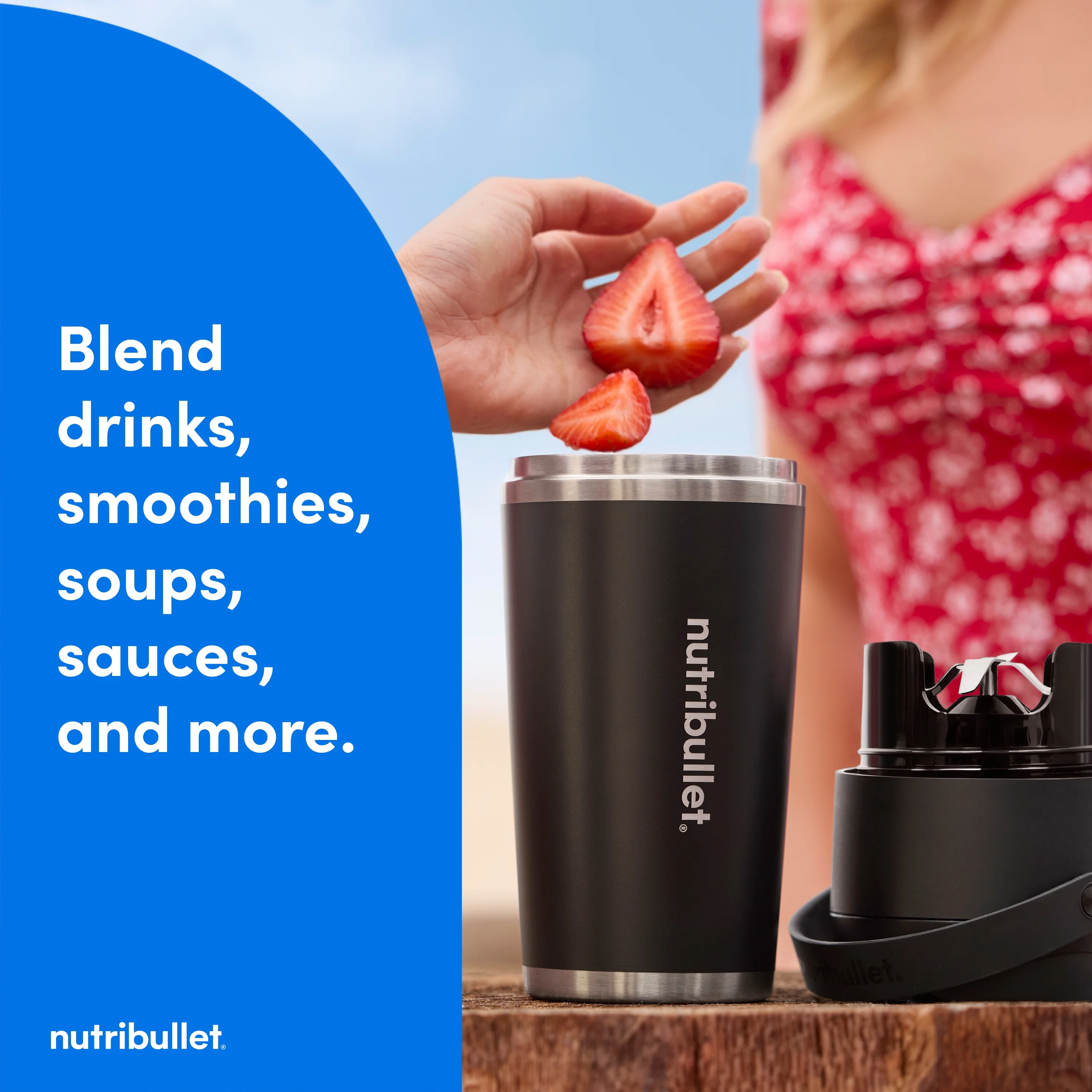 nutribullet Flip Insulated Portable Blender NBPB10350AK - Matte Black, 18oz - Image 12