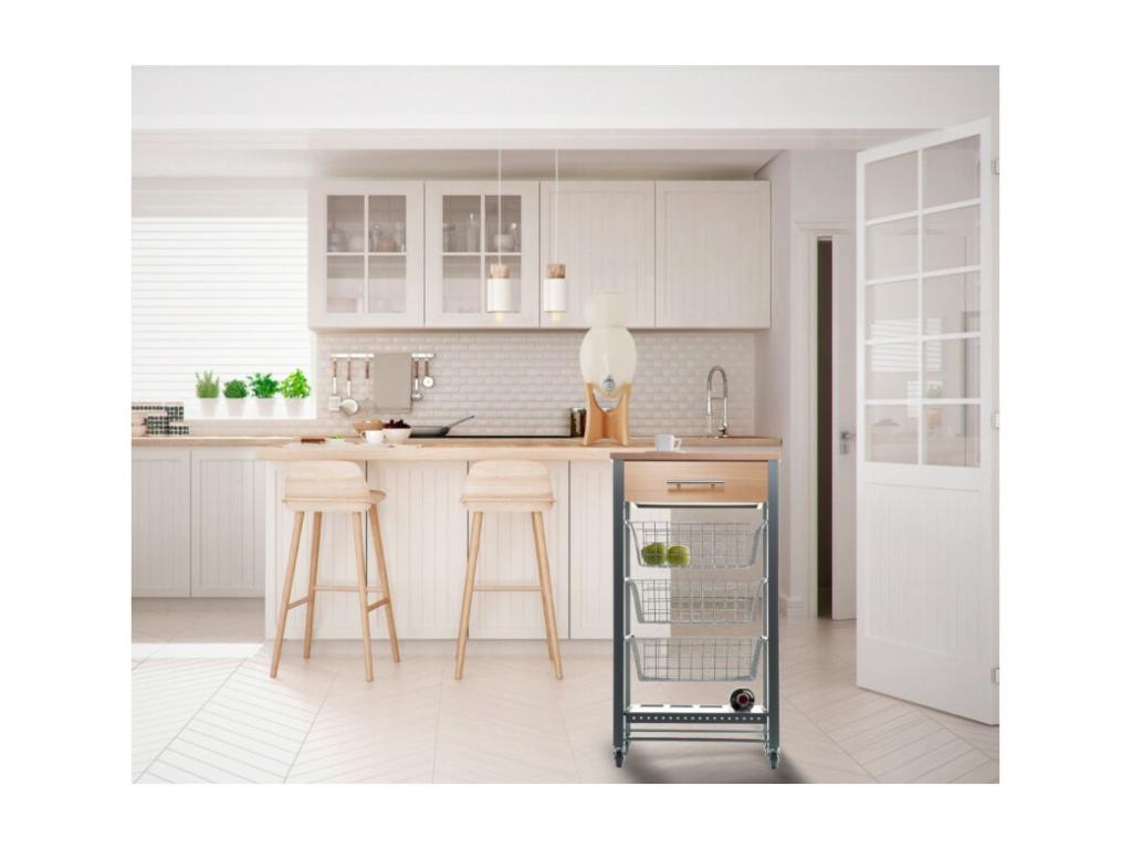 Carrito de cocina con ruedas, Carrito Verdulero DIANA