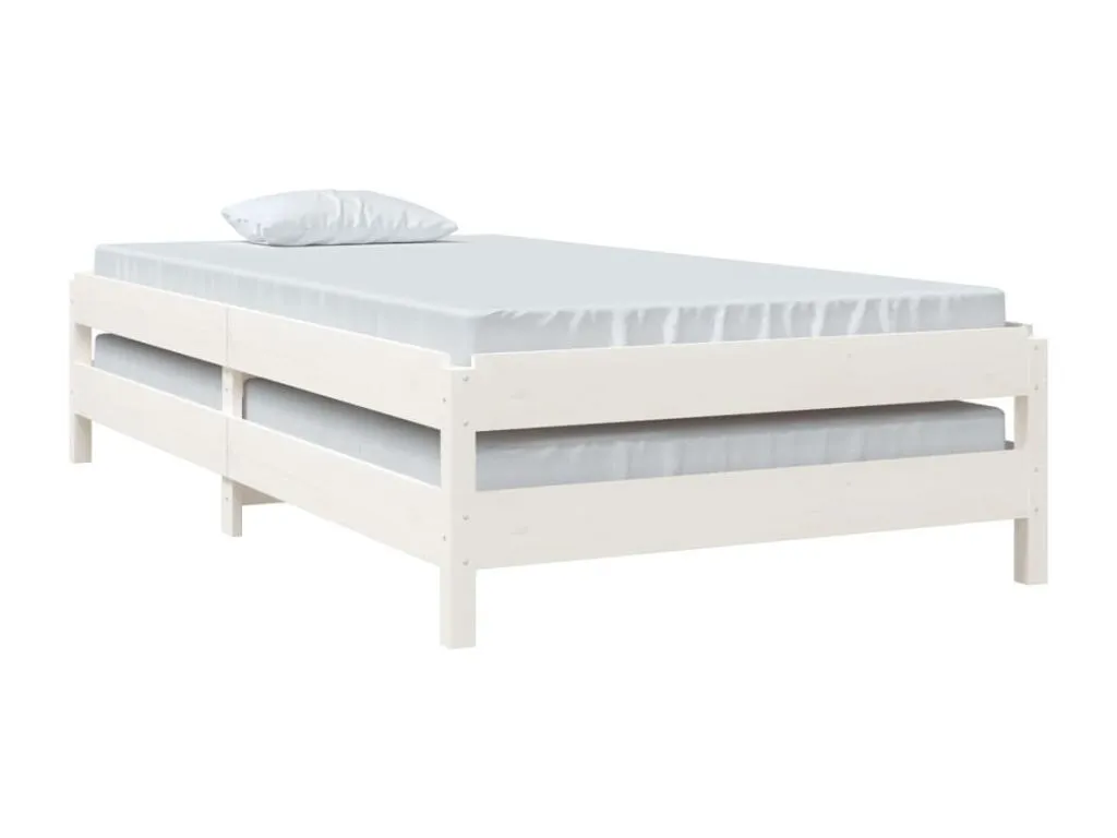 Cama apilable de madera pino maciza Cosinor 80x200 cm lqw2839285