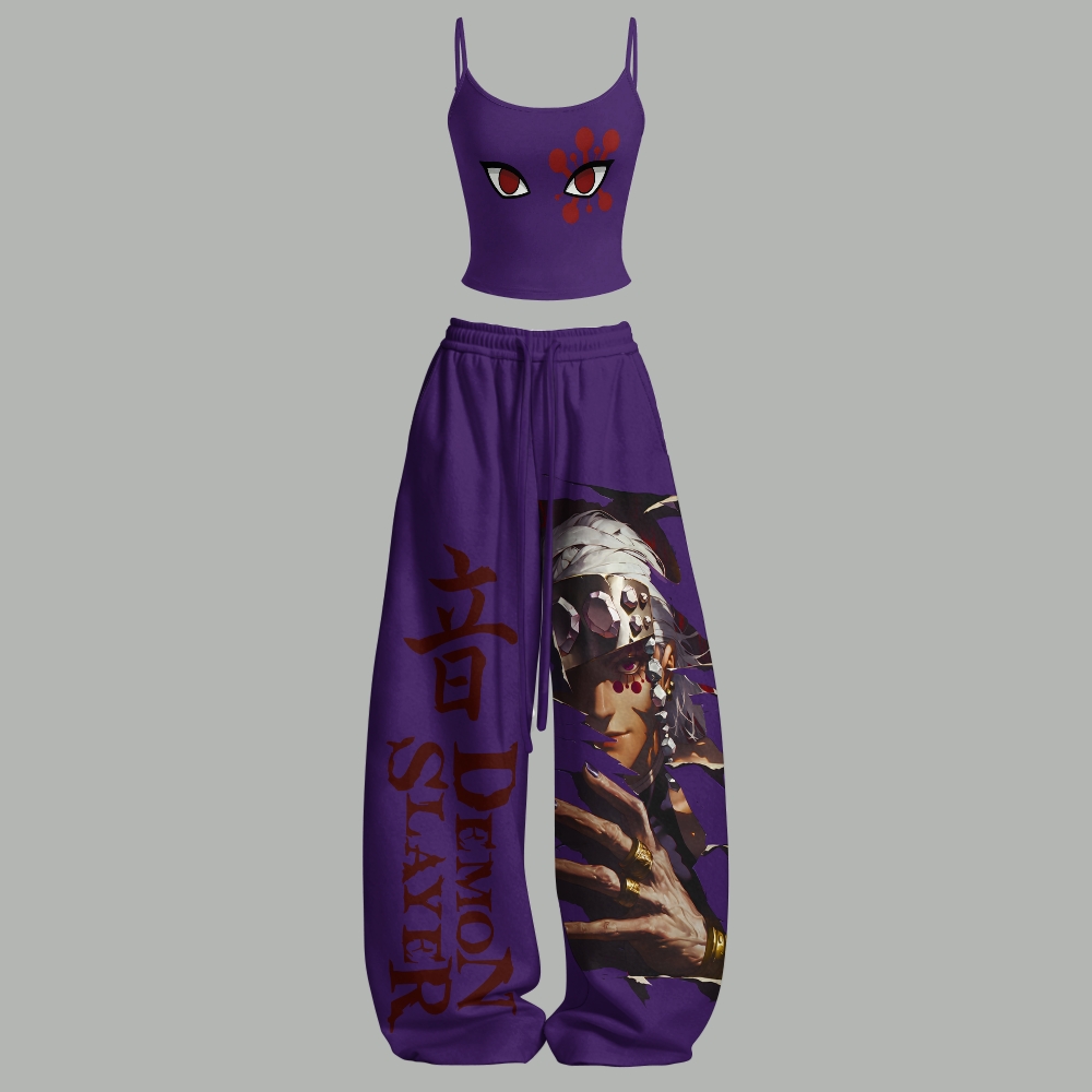 Demon Slayer Top & Elasticated Trousers Two-Piece Set