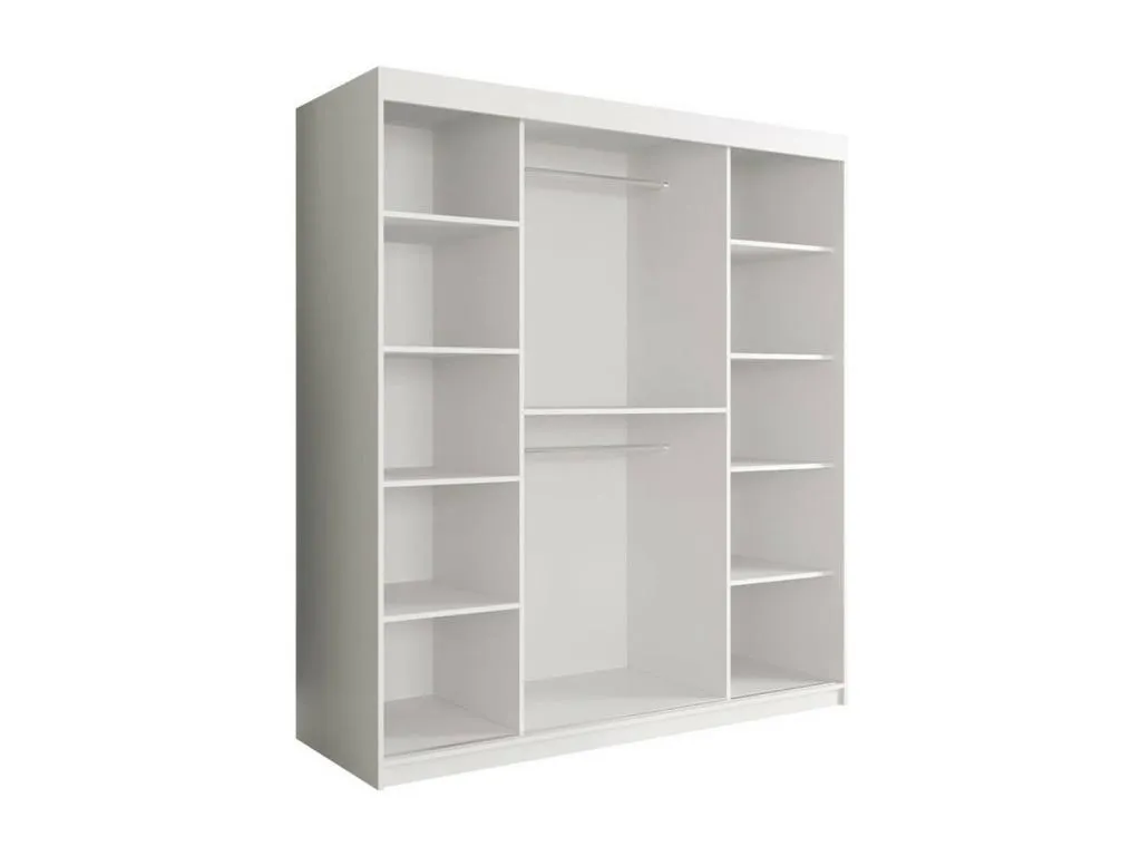 Armario Decocasaes 255 Mate blanco | Mármol negro 200x180x62cm Número de estantes - 9.00 27599xqej