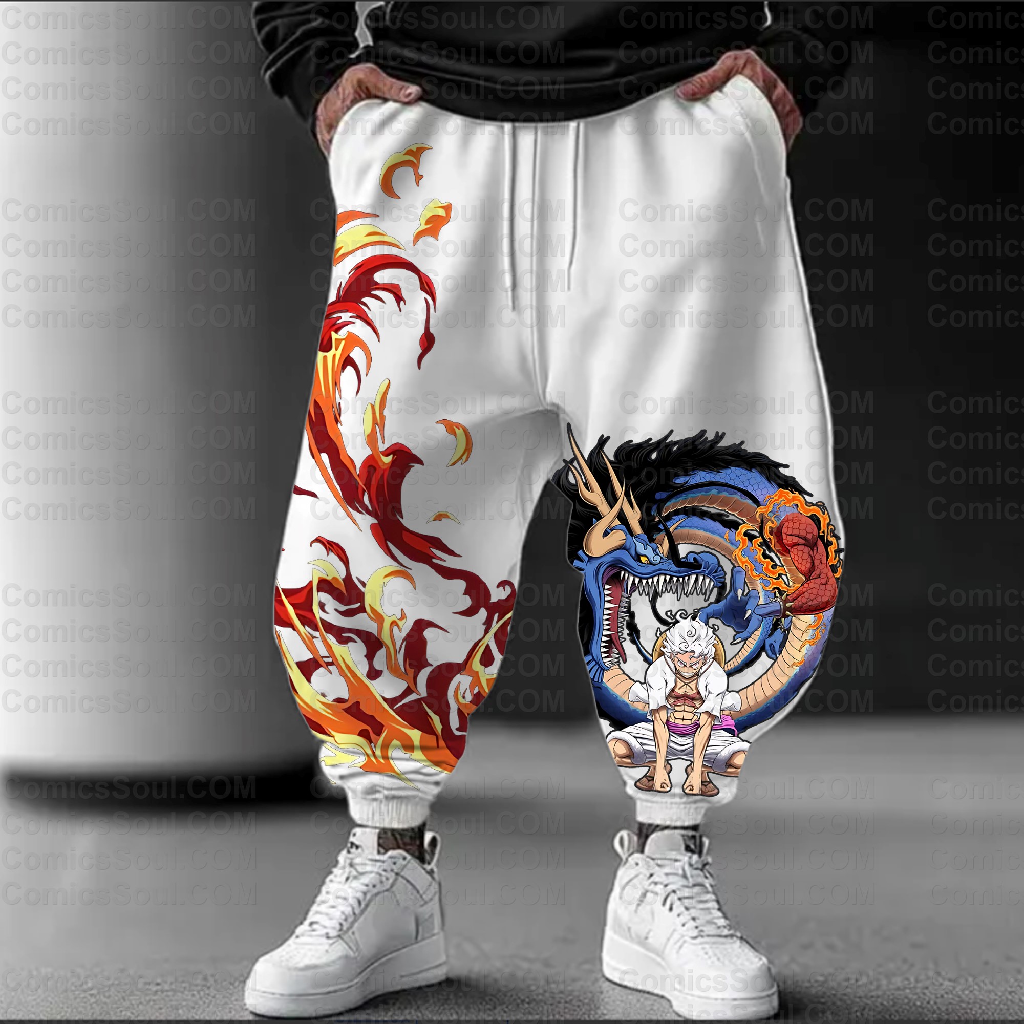 (One Piece)Unisex Anime Inspired Vintage Plush Pants