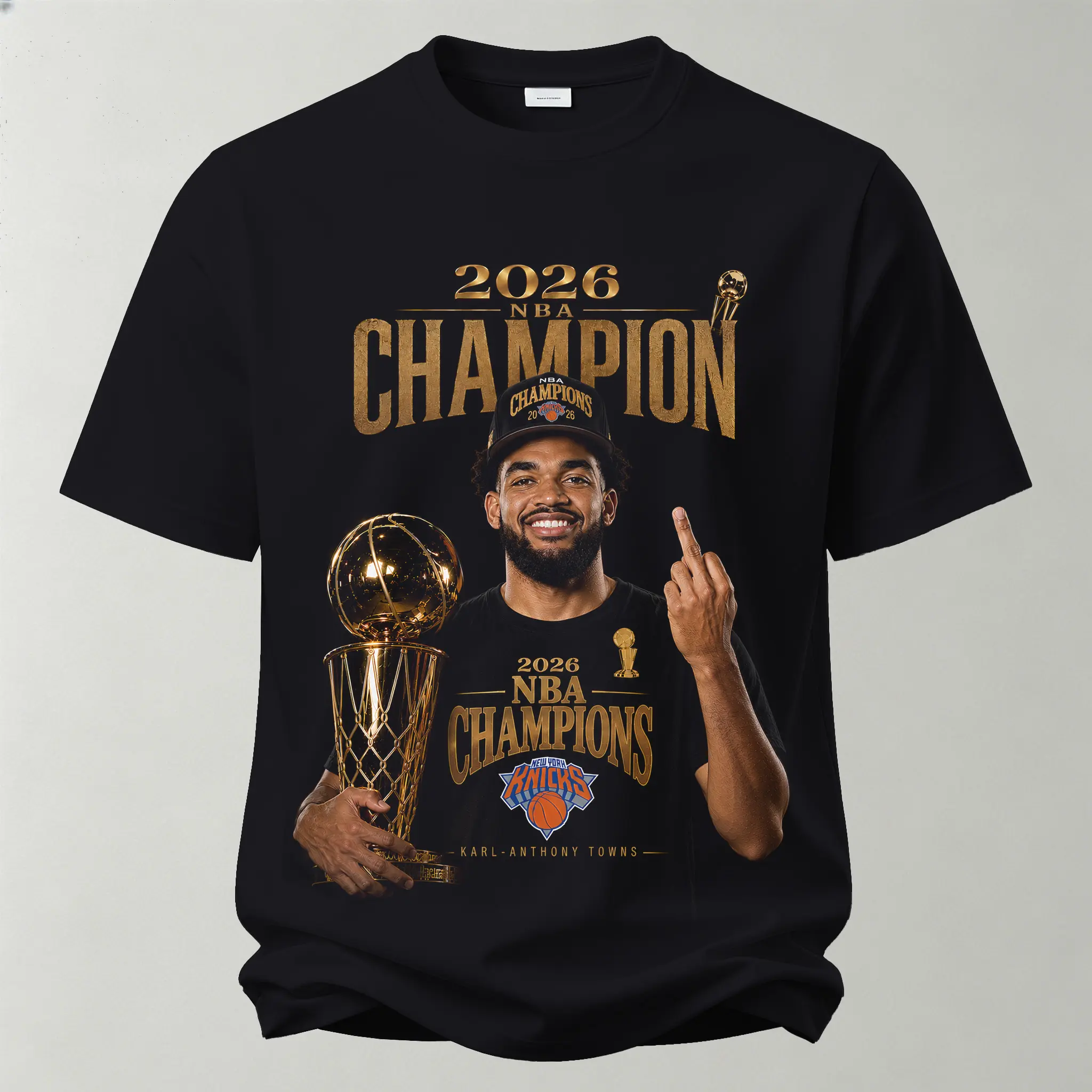 Karl-Anthony Towns 2026 NBA Champion Printed Unisex Oversized T-shirt