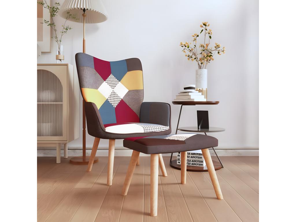 Sillón de relajación con reposapiés Confortzx Fabric