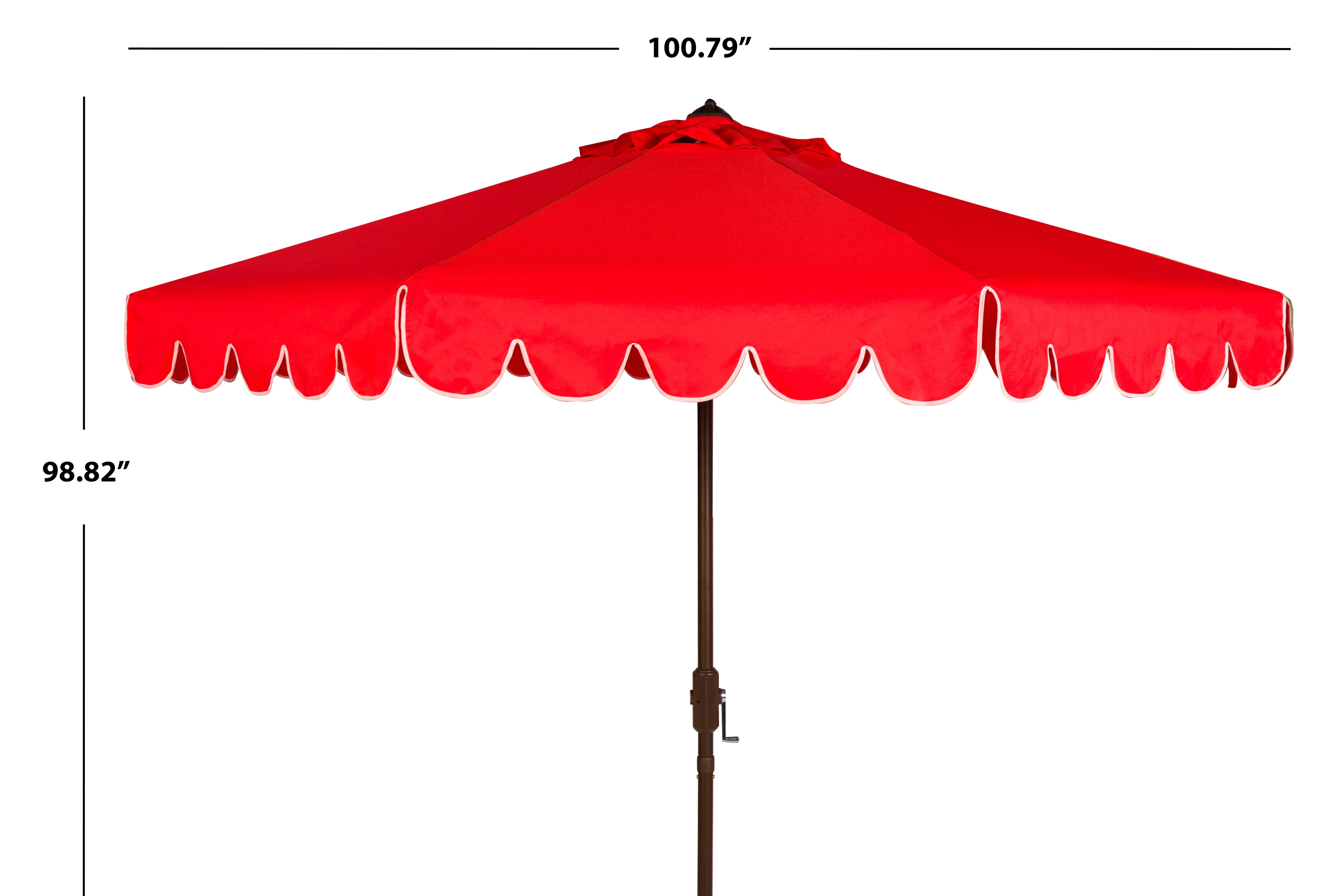 Safavieh Venice 9' Market Crank Tilt Patio Umbrella, Navy/White - Image 20