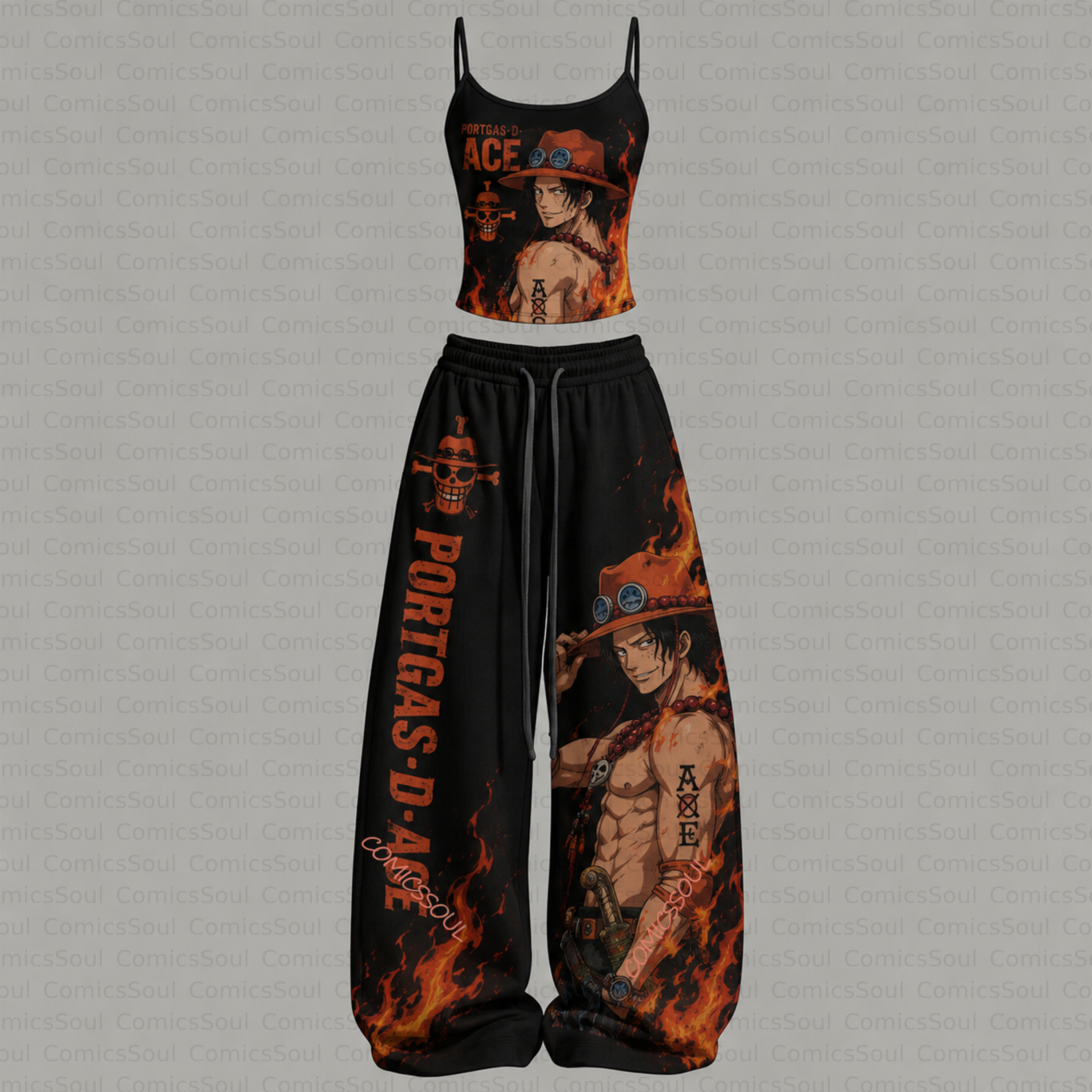 ONE PIECE Top & Elasticated Trousers Two-Piece Set