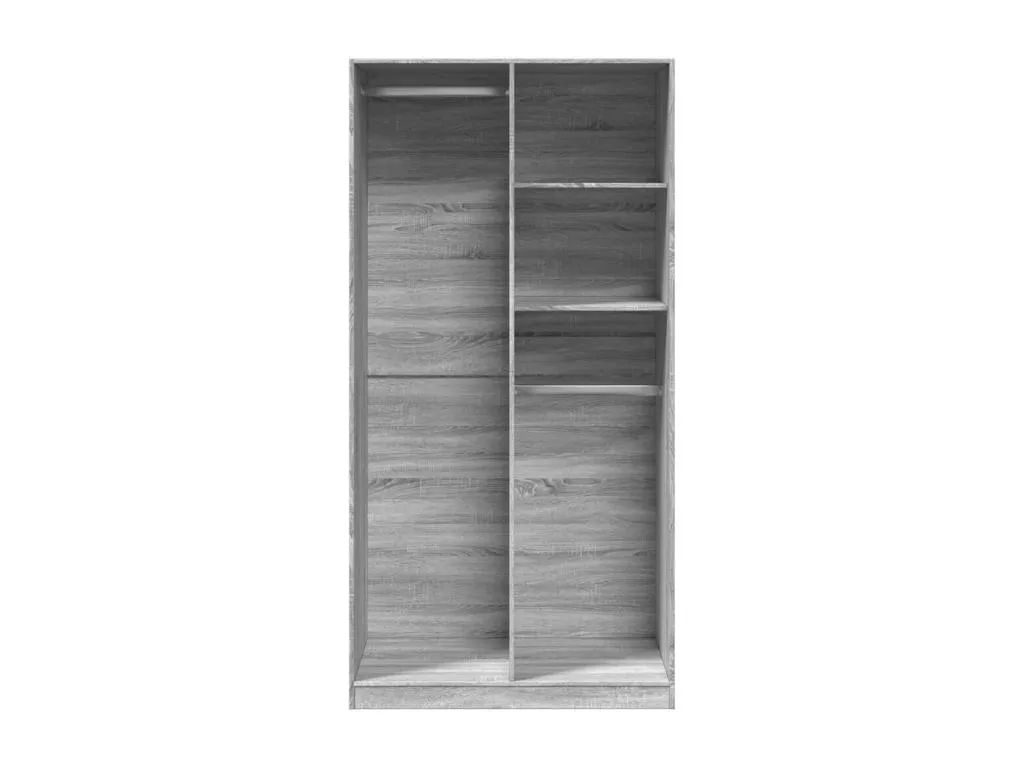 Armario Nidovia contrachapado gris 100 x 50 x 200 cm zlb3710455