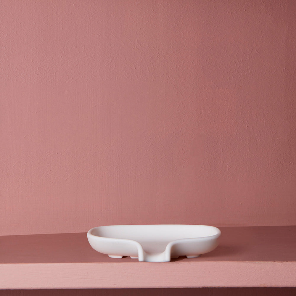 Porte-savon en silicone blanc