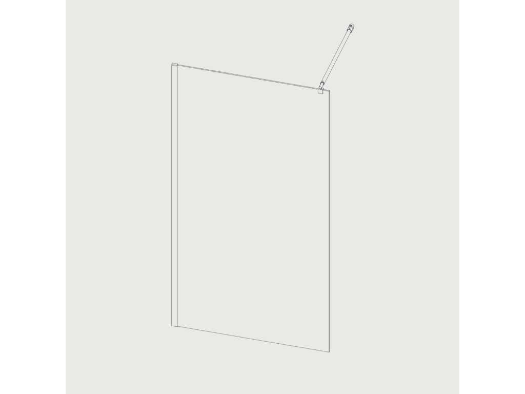Panel fijo de ducha FRESH LEVANTE 100-101 cm Cristal serigrafiado