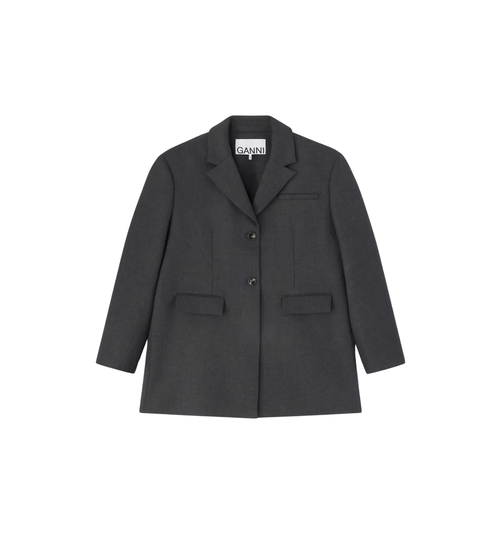 GANNI Wool Suiting Blazer