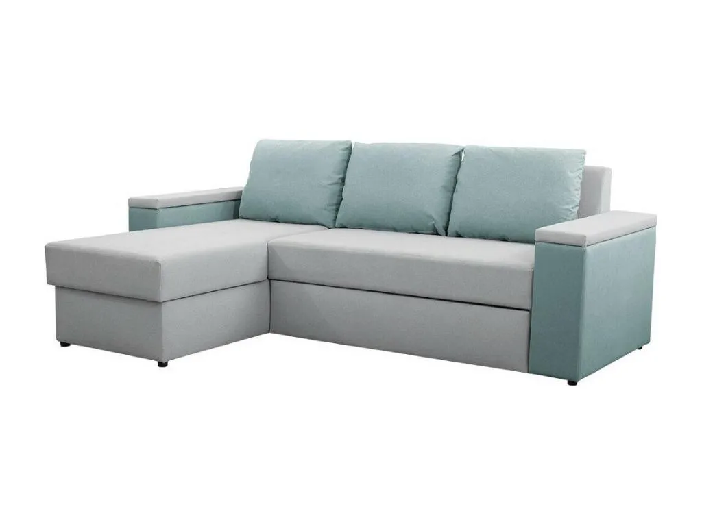 Sofá rinconero Homepleno 149 Turquesa Función de descanso Caja de ropa de cama 246cm ayxs40791