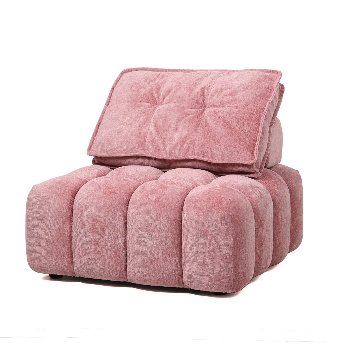 Fauteuil 100x100 oversized lounge armchair in warm natural upholstery