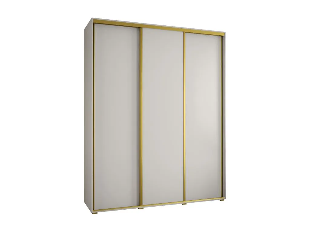ARMARIO Alkifurniturees 1 DE PUERTAS CORREDERAS 235.2/190/60 3 puertas (Blanco/Blanco/Oro) 85716NMWC