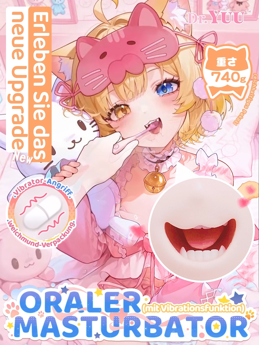 Dr.YUU Anime Onahole Masturbator mit 50 Grad Heizung und 10 Vibrationsstufen – Bild 10