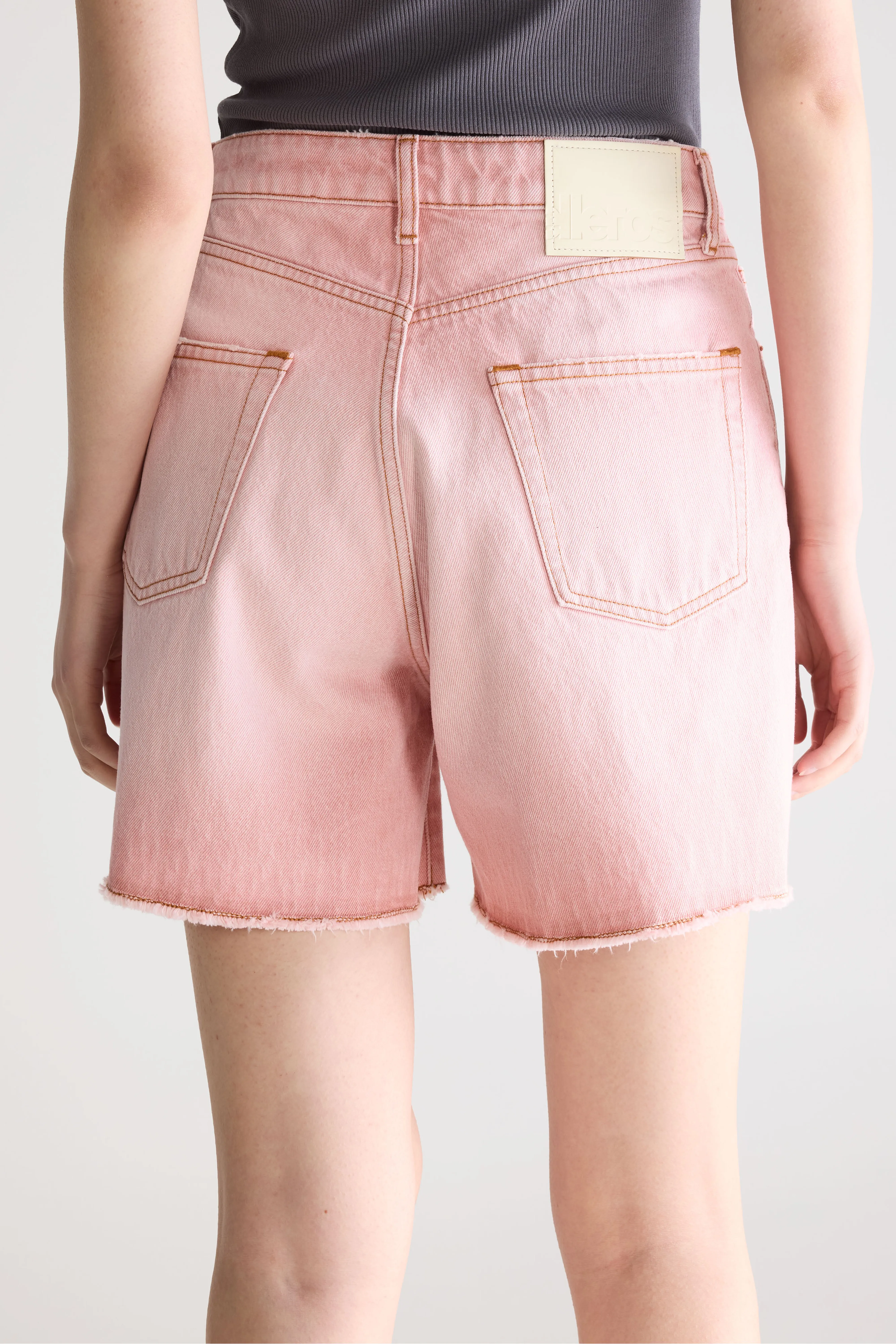 Bellerose Pactol wide denim shorts (261 / W / PINK SNOW)