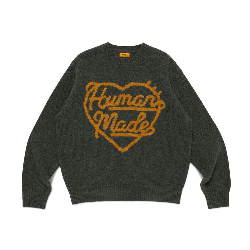 HUMAN MADE HEART KNIT SWEATER