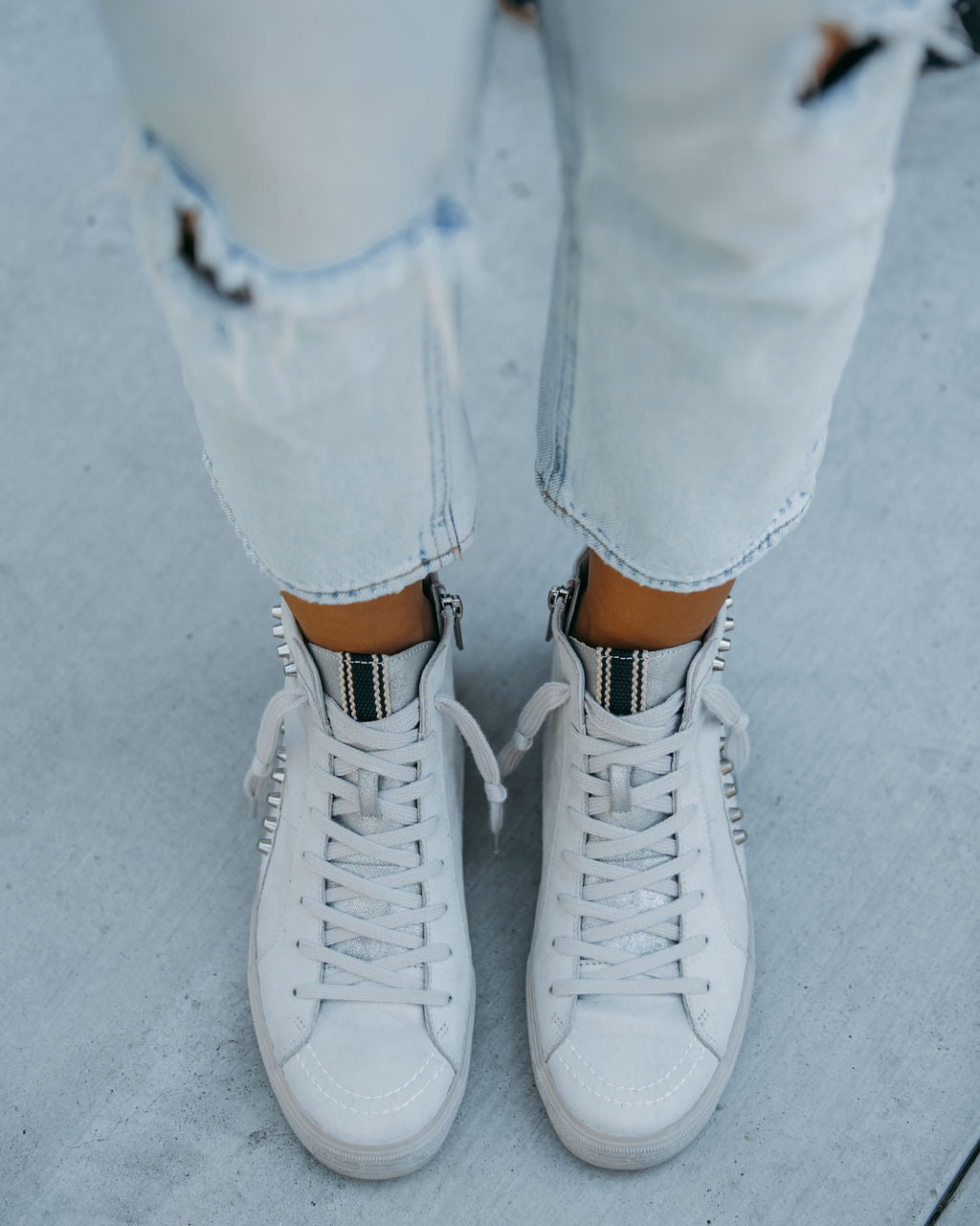 Ozzy Studded High Top Sneakers - Se7enfashion